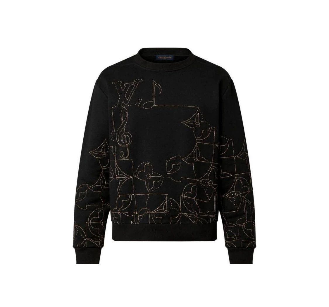 Louis Vuitton FW22 Logo Print Pullover Hoodie
