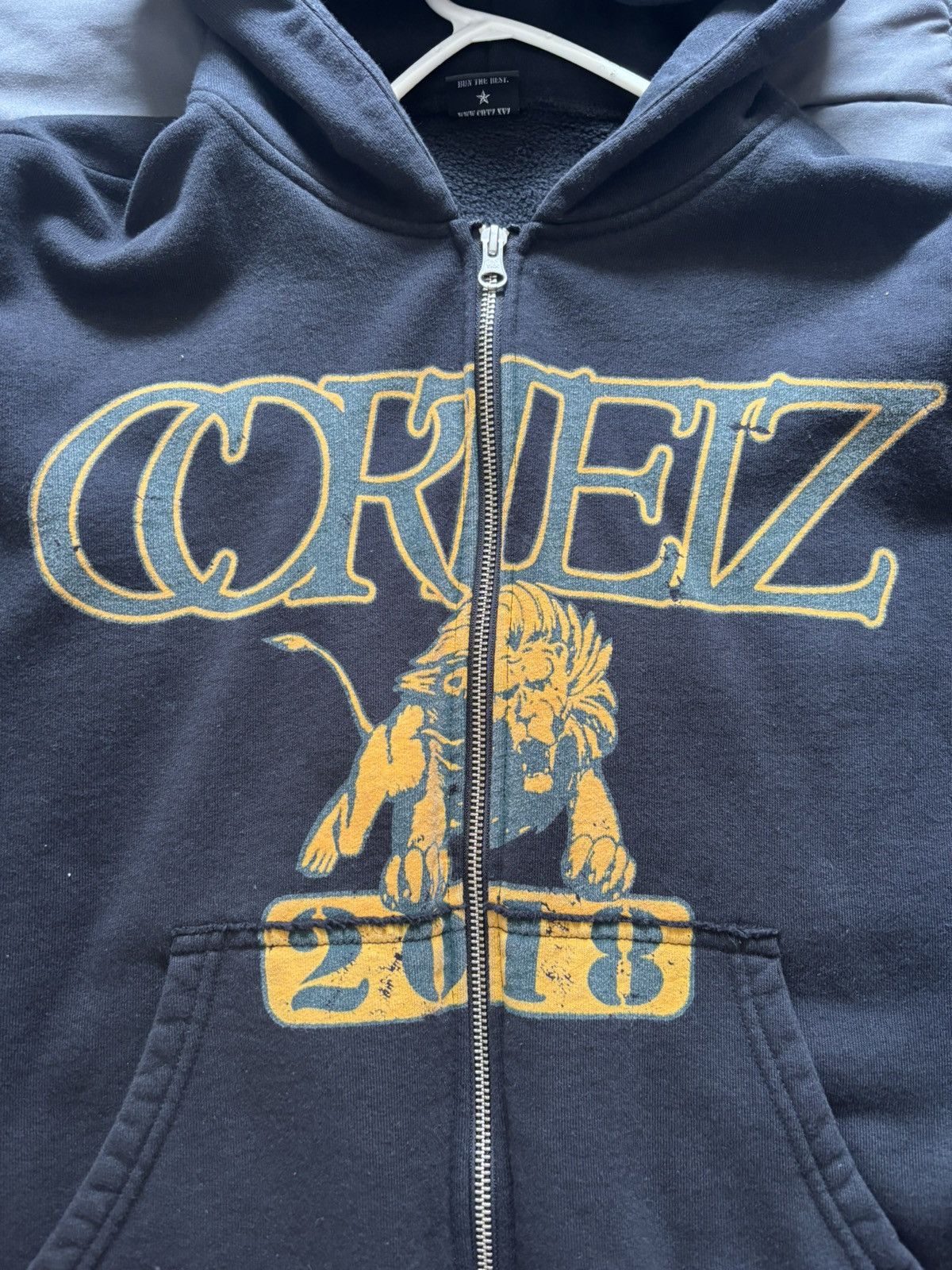Corteiz CORTEIZ Lion Varsity Zip Hoodie (black) Size US M / EU 48-50 / 2 - 2 Thumbnail