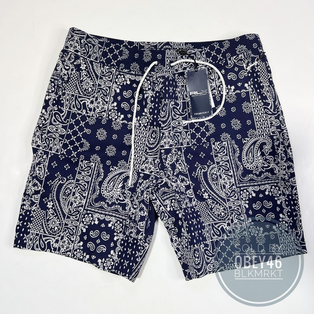 RLX Ralph Lauren Polo RLX Navy Bandana All Over Paisley Print Golf Shorts S Size US 30 / EU 46 - 1 Thumbnail
