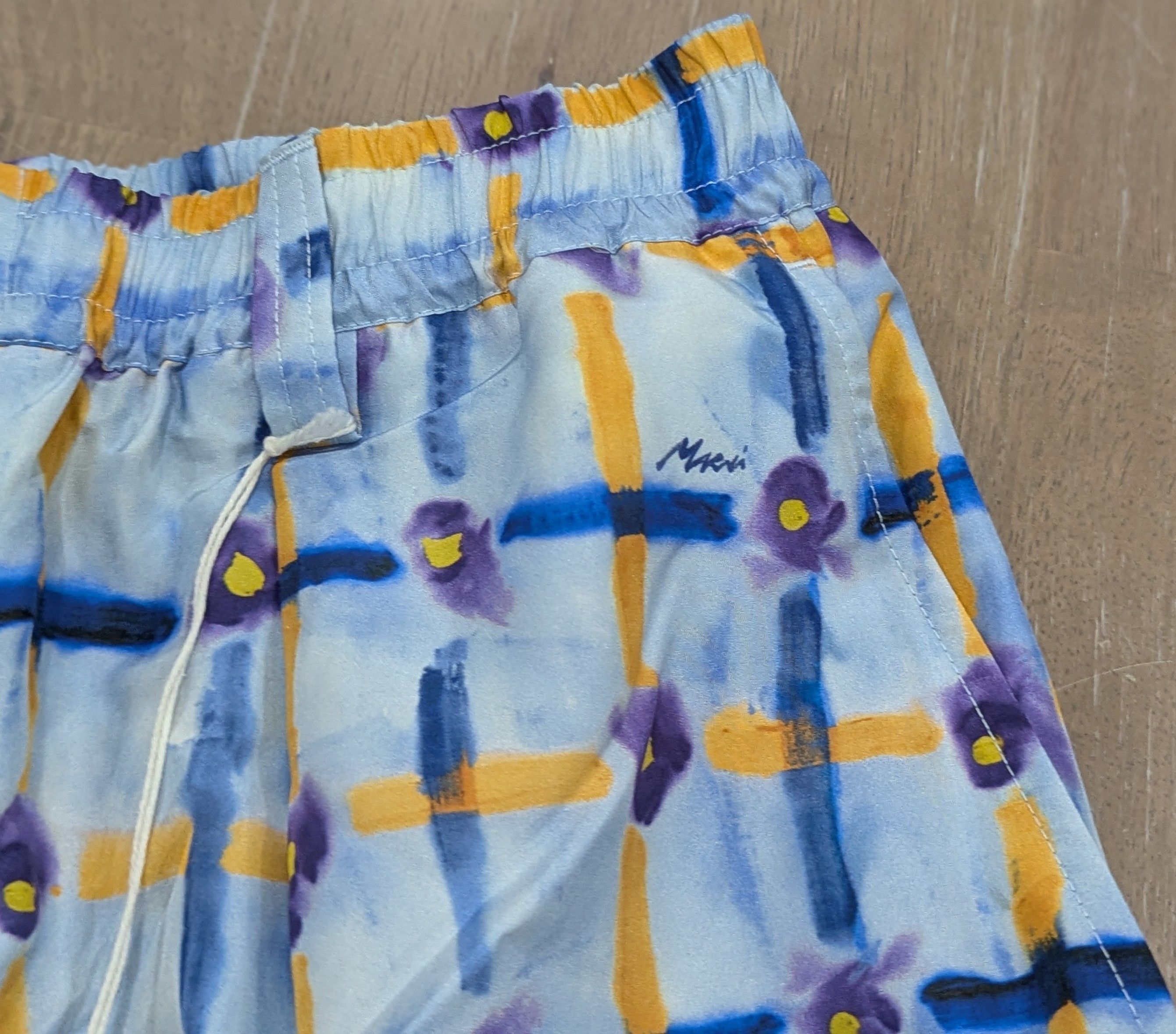 Marni MARNI Paintstroke Floral Silk Shorts Light Blue 54 US 38 Size US 38 / EU 54 - 3 Thumbnail