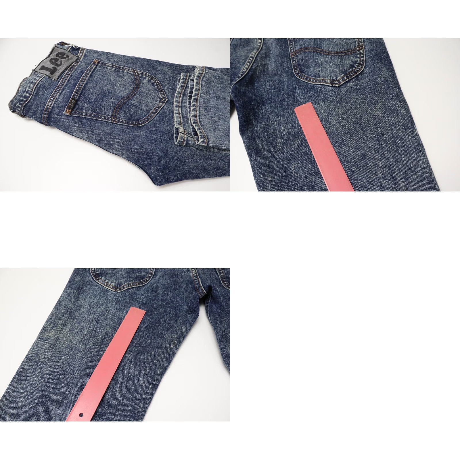 Lee Lee Luke Jeans Men's W33/L32 Zip Fly Stretched Blue Slim Fit Stonewashed Size US 33 - 8 Thumbnail