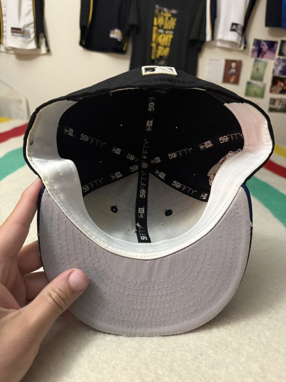 New Era Loso Wav Maxxx Studio Kansas City Royals Sashiko Fitted Hat Size ONE SIZE - 10 Thumbnail