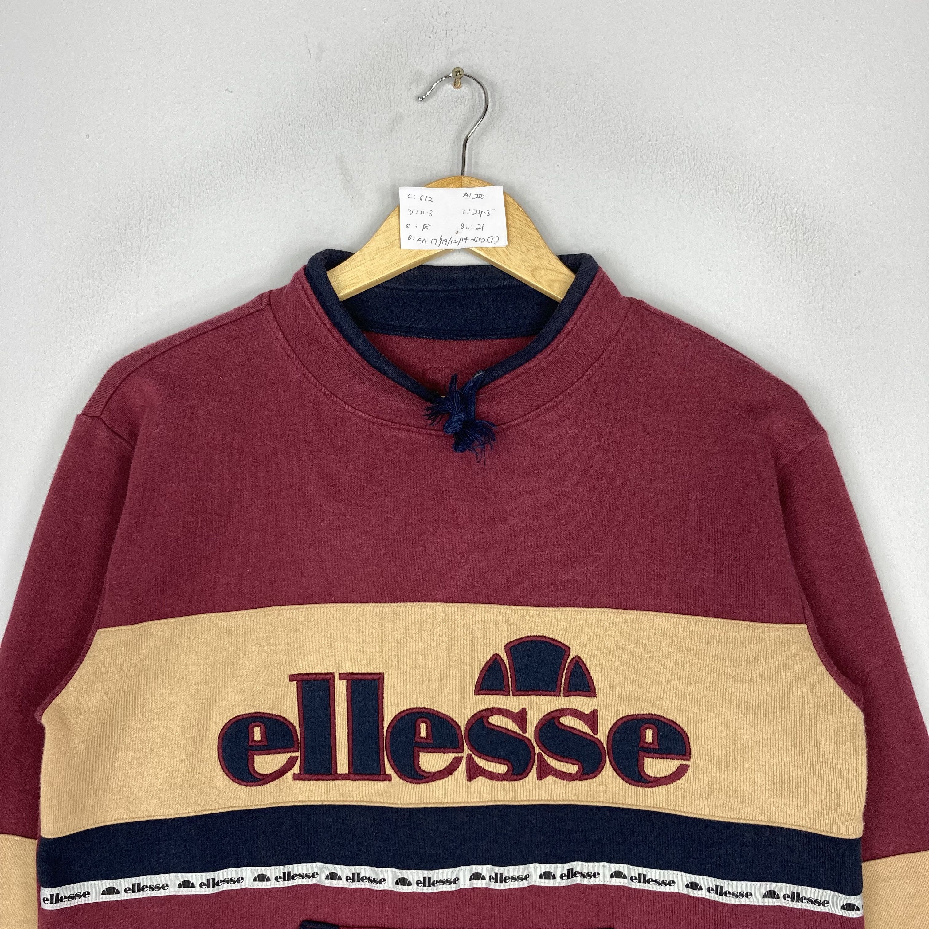 Ellesse Vintage 90s ELLESSE Striped Sweatshirt Big Logo Size US M / EU 48-50 / 2 - 2 Thumbnail