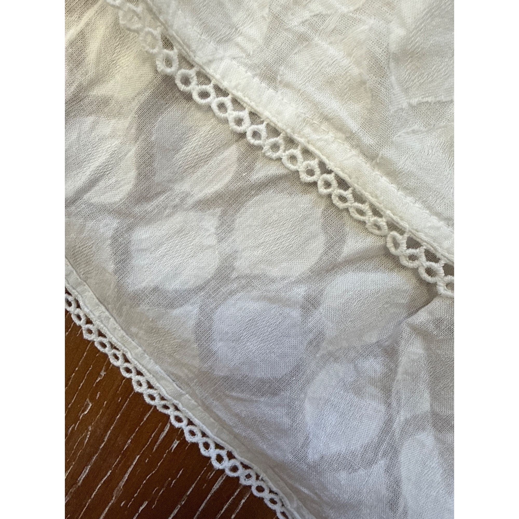 Other Sleeveless White Lace Cotton Tank Top By Modaposa XS Size XS / US 0-2 / IT 36-38 - 6 Thumbnail
