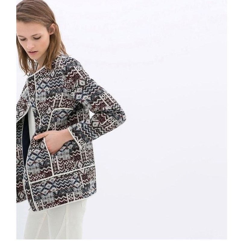 Zara ZARA Aztec Tapestry Jacket Womens Large Size L / US 10 / IT 46 - 6 Thumbnail