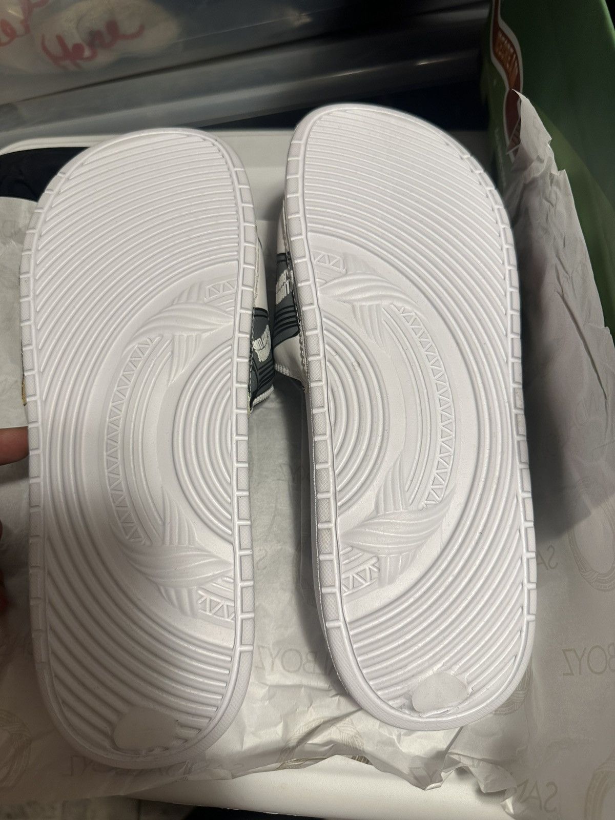 Billionaire Boys Club Sandalboyz BBC beeper and butts cigs slides white 11 Size US 11 / EU 44 - 2 Thumbnail