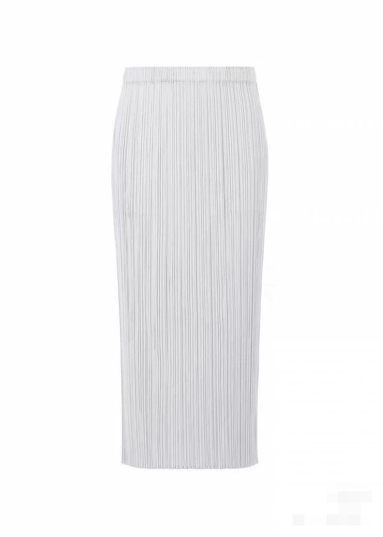 Issey Miyake Issey Miyake size:2 Light grey pleated skirt Size 22" - 2 Thumbnail