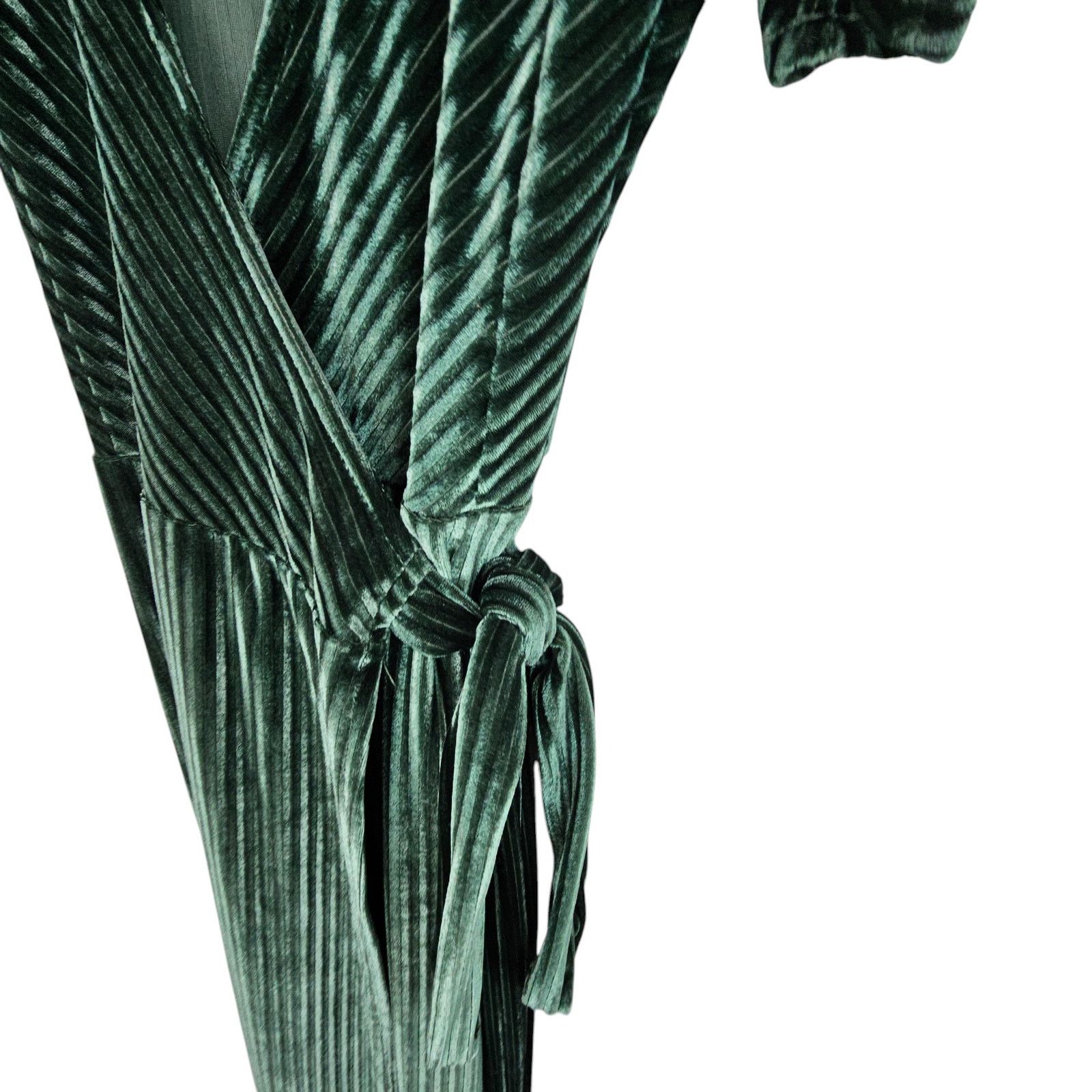 Born Baltic Born Womens Andi Ribbed Velvet Wrap Dress Maxi Sz S Size S / US 4 / IT 40 - 6 Thumbnail