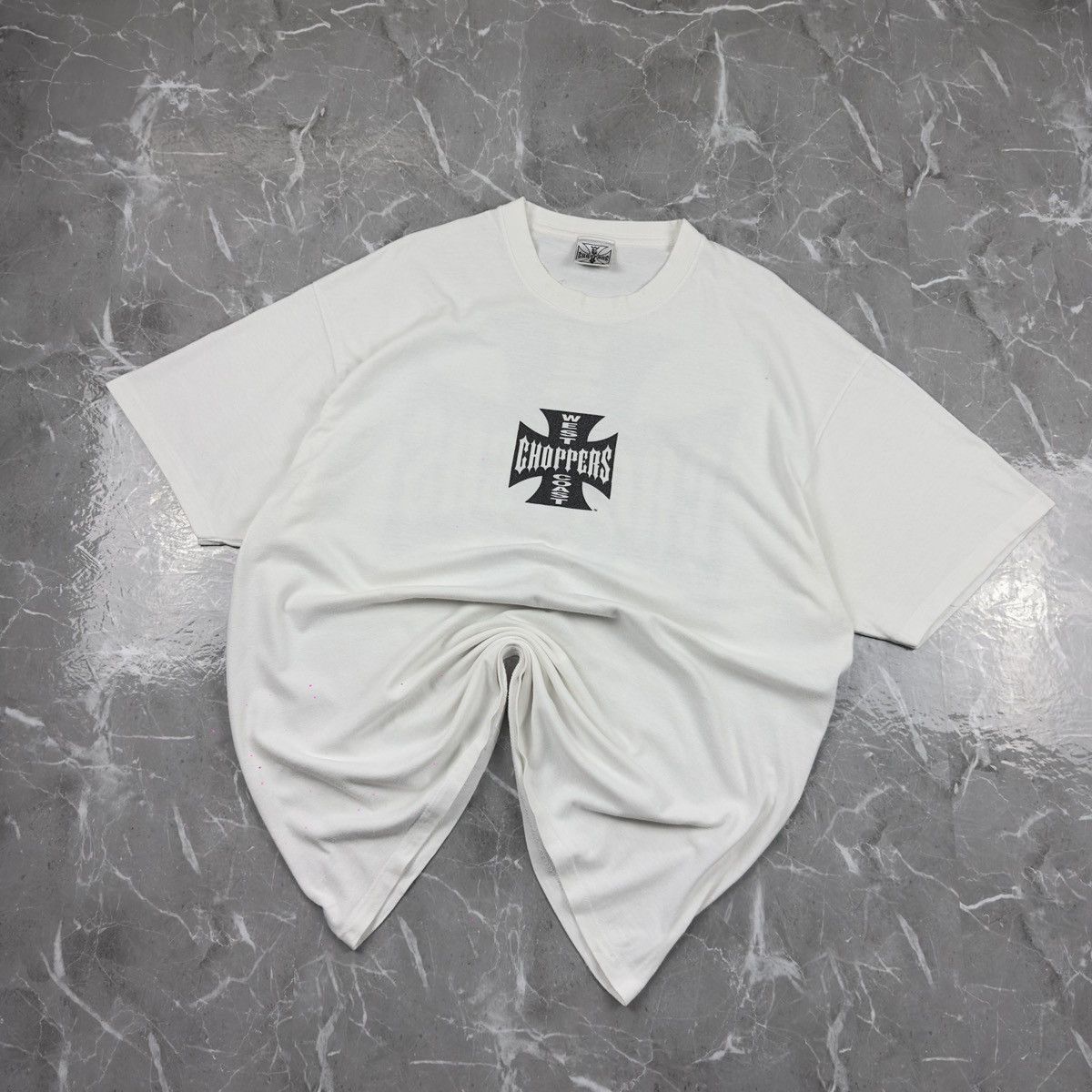 West Coast Choppers Rare! Vintage West Coast Choppers Big Logo White T-Shirt Size US XL / EU 56 / 4 - 2 Thumbnail