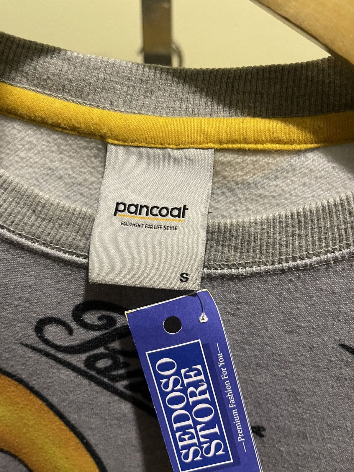 Pancoat × Vintage Pancoat Sweatshirt, Gray with Yellow Duck Pattern Size US S / EU 44-46 / 1 - 4 Thumbnail