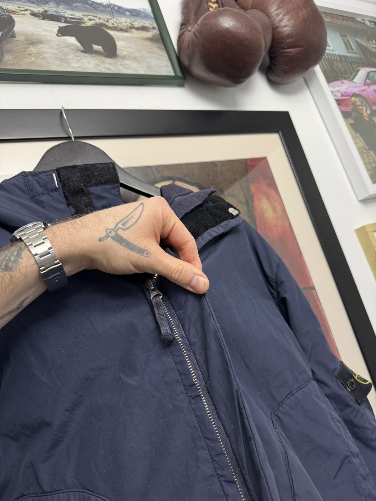 Stone Island FW01 Vintage Stone Island Jacket Casual Archive Navy Blue Size US M / EU 48-50 / 2 - 7 Thumbnail