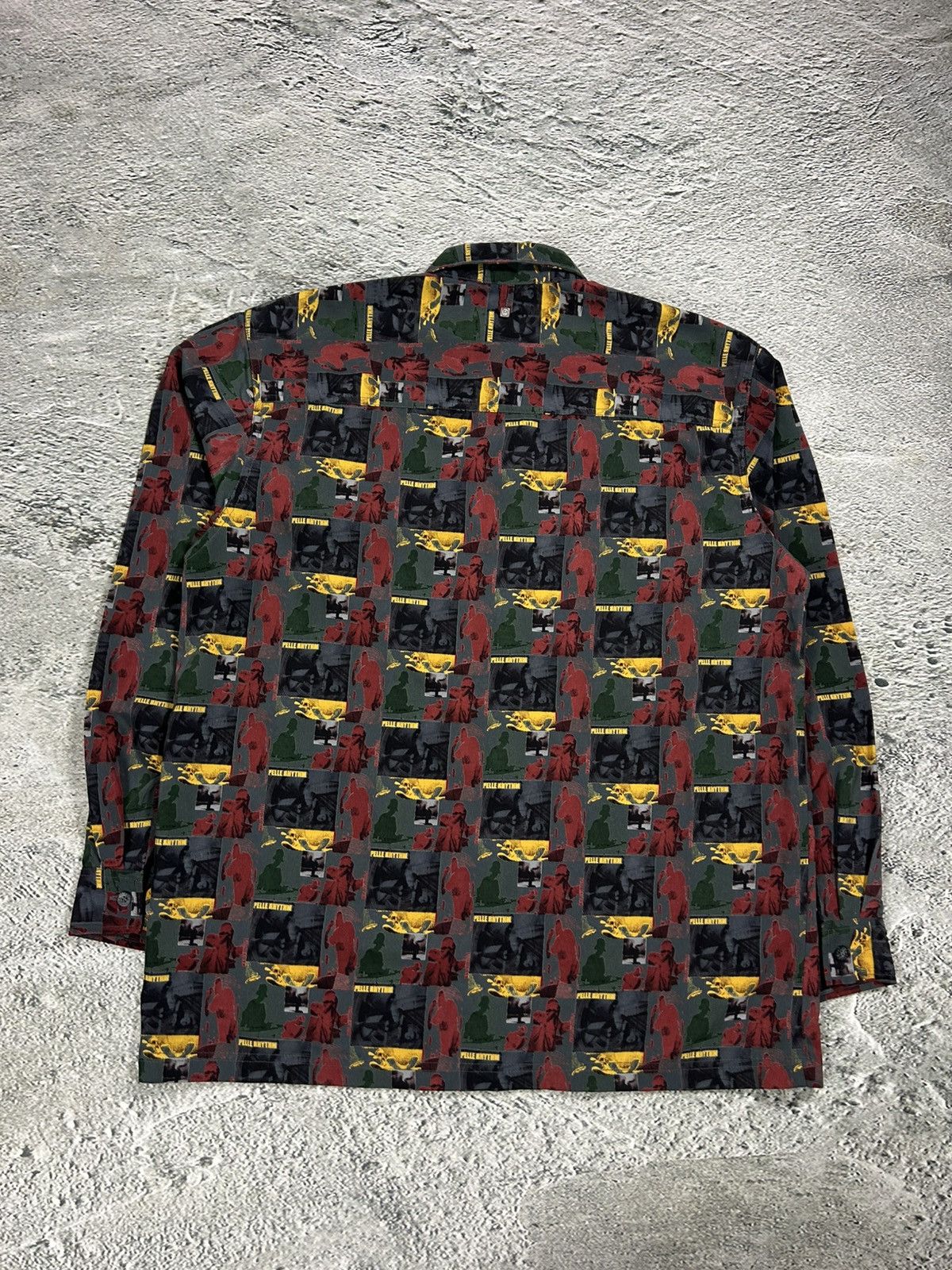 Pelle Pelle Pelle Pelle vintage full print Shirt button up music rhytm Size US L / EU 52-54 / 3 - 8 Thumbnail
