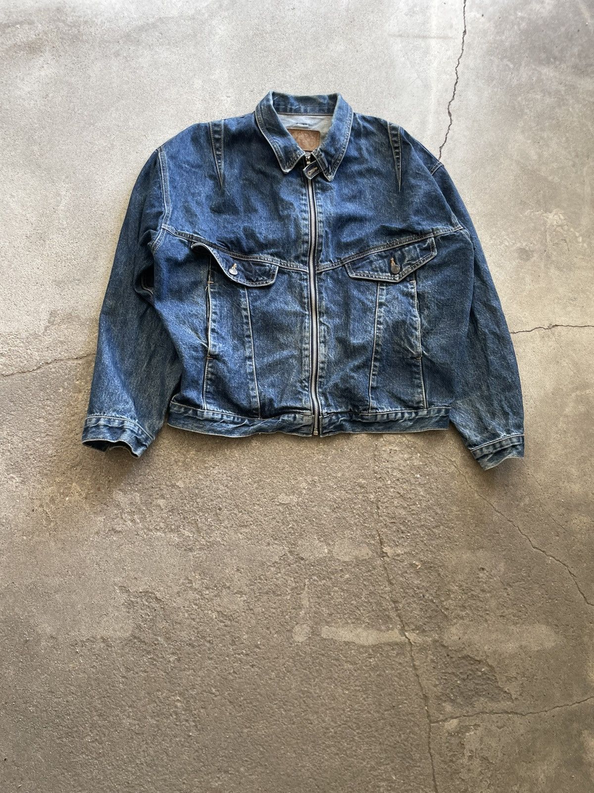 Vintage Made in Japan Code Bleu Chinstrap denim jacket