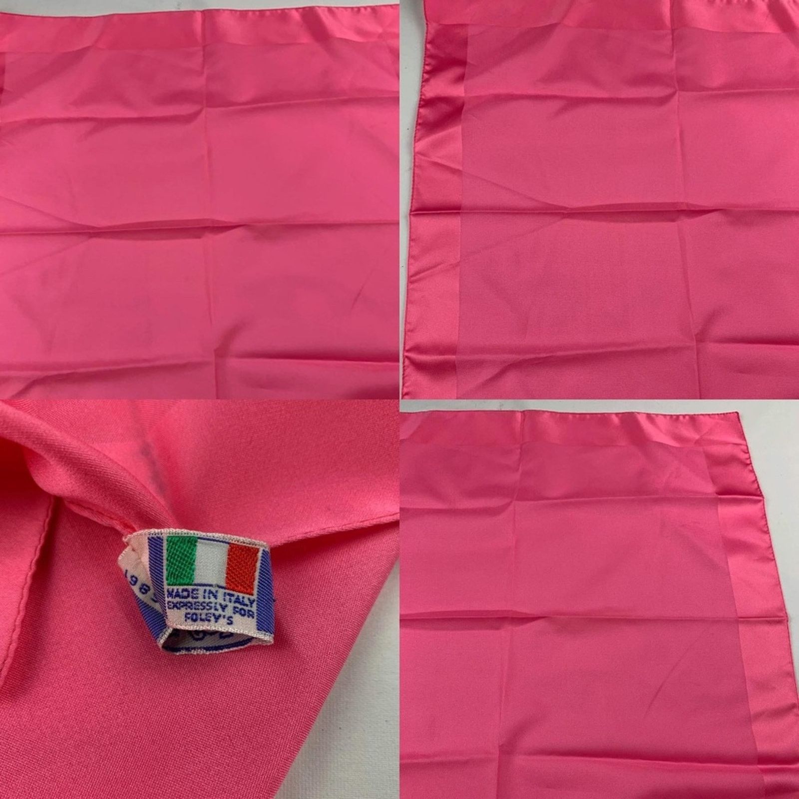 Other 2 vintage Scarves Solid Pink & Purple Square & Rectangle Size ONE SIZE - 2 Thumbnail