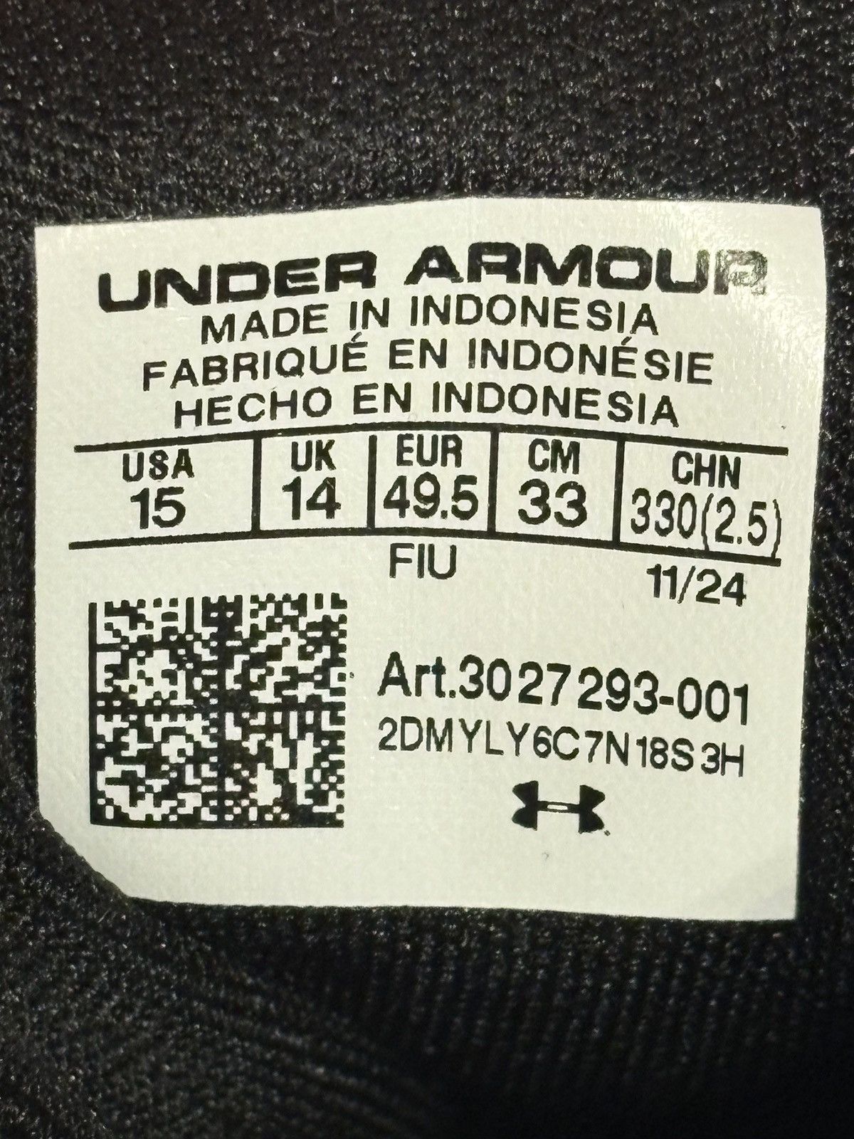 Under Armour Under Armour Spotlight Fran 4 RM Black Silver Men's Sz US 15 Size US 15 / EU 48 - 8 Thumbnail