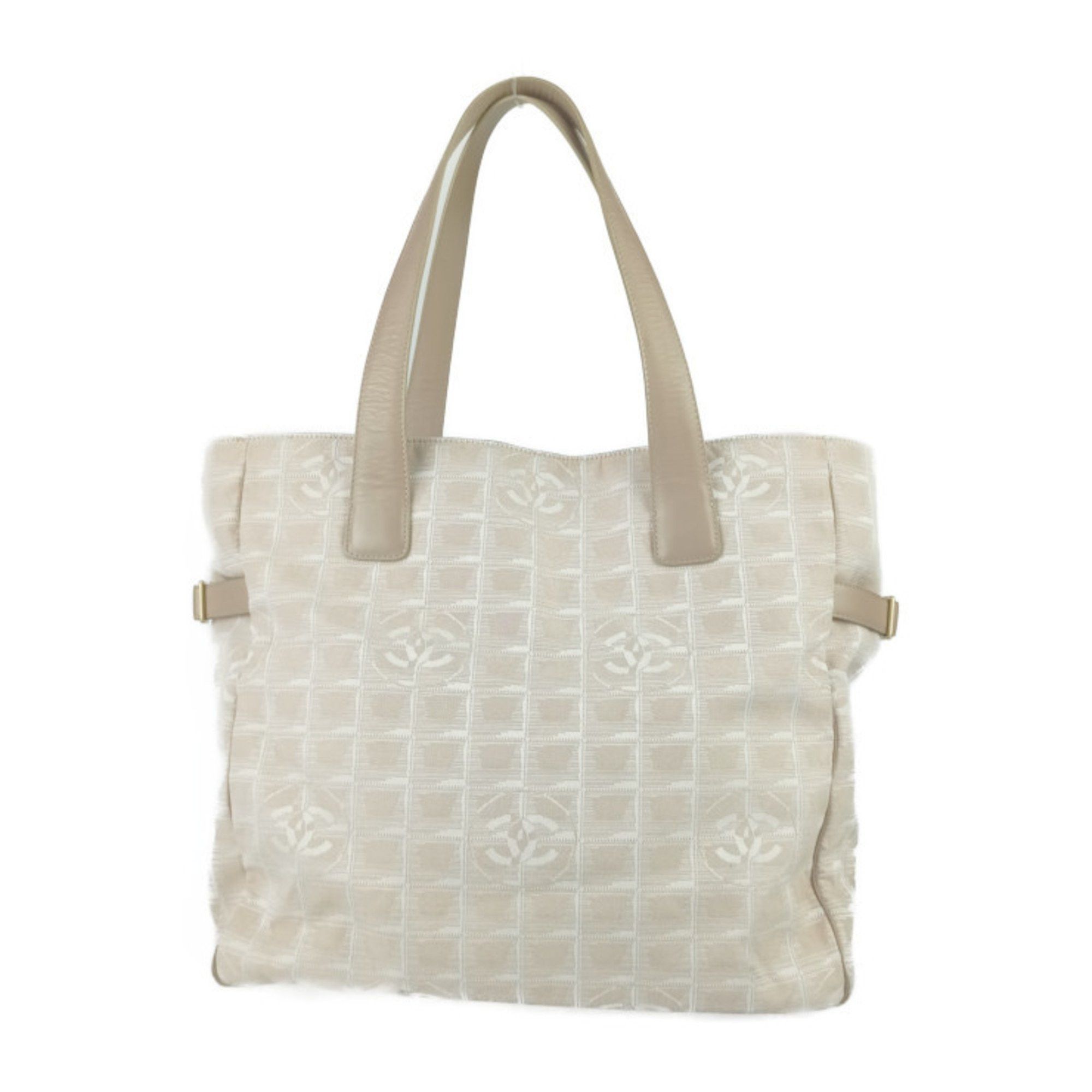 Chanel CHANEL New Travel Tote GM A15825 Beige Canvas Leather Women's Shoulder Bag Size ONE SIZE - 1 Thumbnail