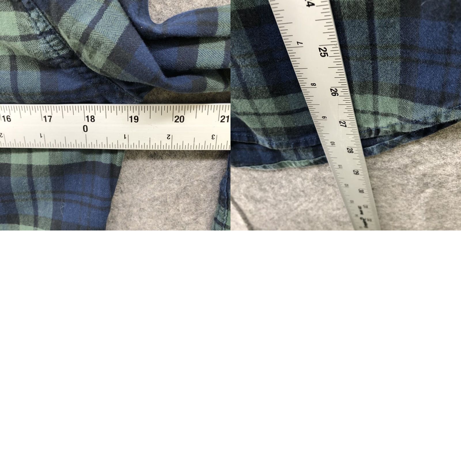 Topman Topman Muscle Fit Flannel Shirt Mens S Blackwatch Plaid Lightweight Long Sleeve Shirt Size US S / EU 44-46 / 1 - 8 Thumbnail