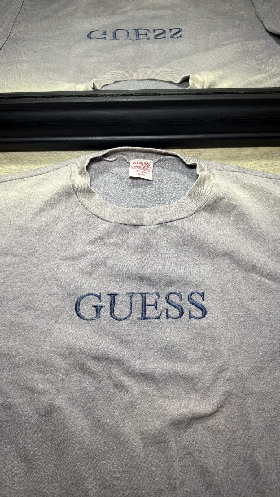 Guess Vintage 1990s Faded Guess SpellOut Embroidered Crewneck Size US M / EU 48-50 / 2 - 4 Thumbnail