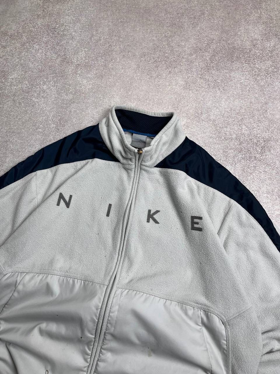 Nike × Vintage Vintage Nike Spellout Fleece Nylon Sherpa Jacket Y2K L Size US L / EU 52-54 / 3 - 3 Thumbnail