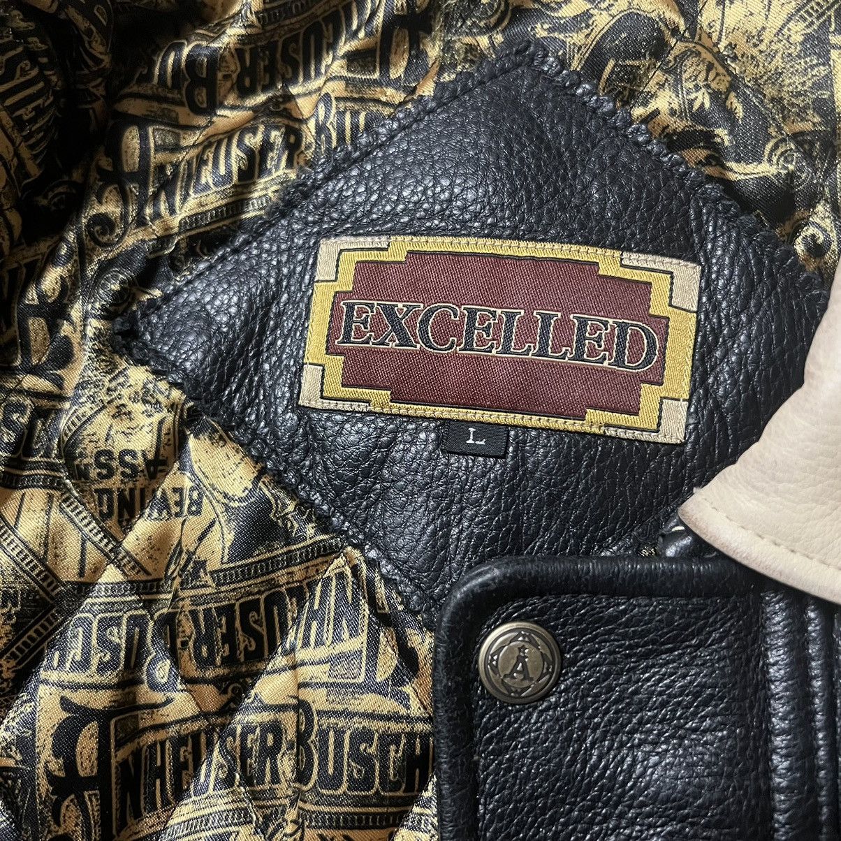 Budweiser × Vintage Vintage 90’s Budweiser Anheuser Busch Leather Jacket Size US L / EU 52-54 / 3 - 13 Thumbnail