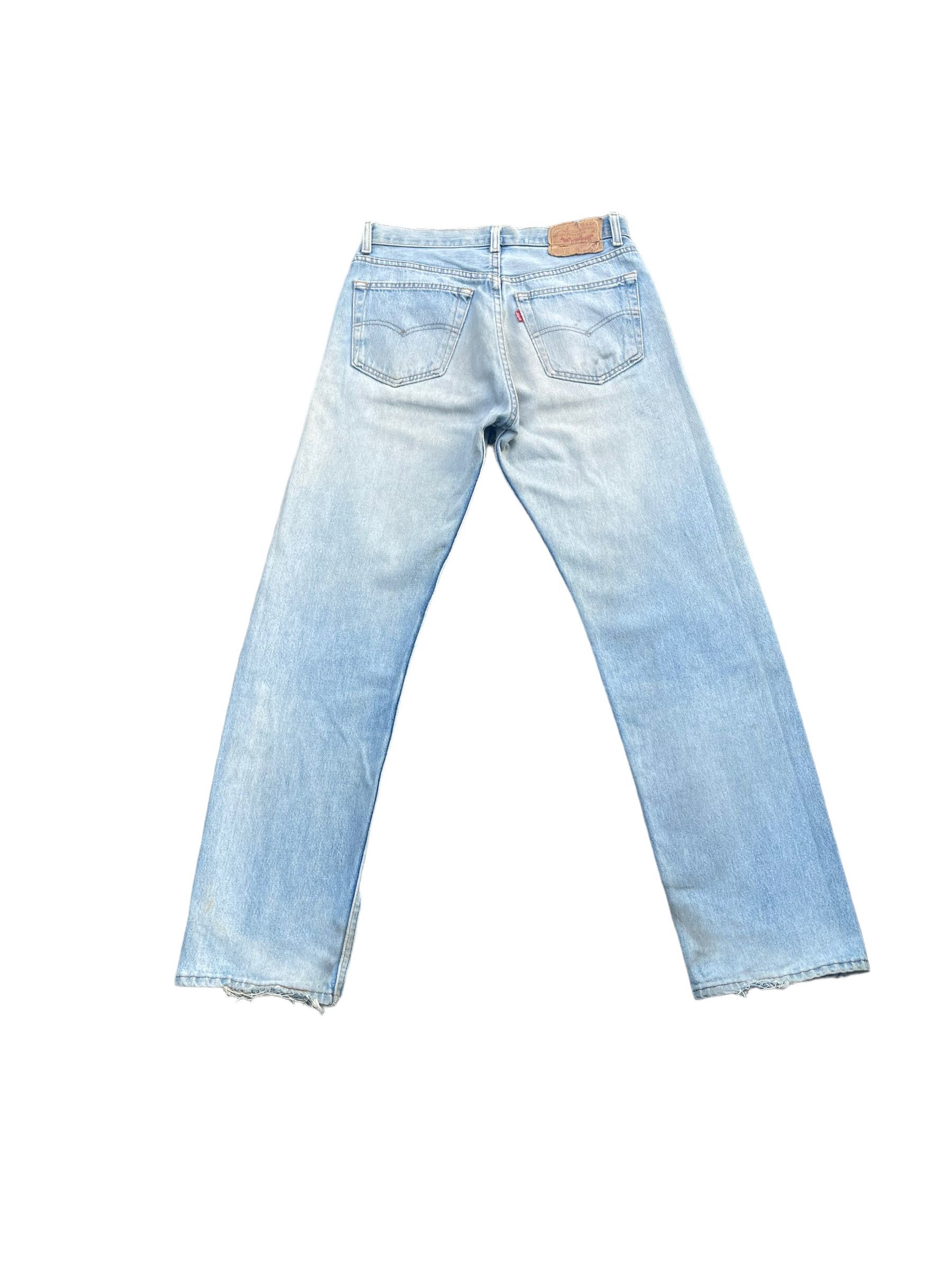 Levi's Vintage 1992 Levis 501 e Faded Distresed Denim Size US 31 - 5 Thumbnail