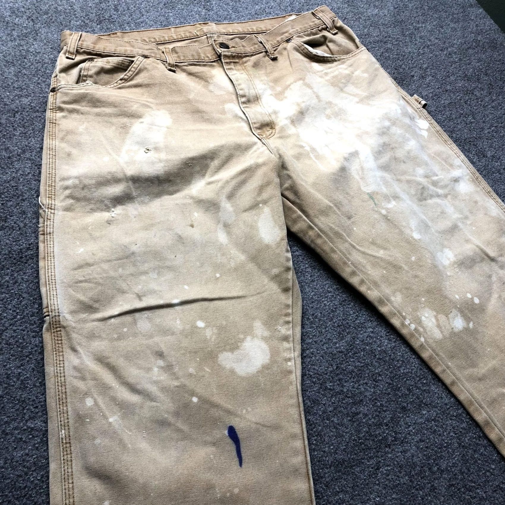Dickies Dickies Pants Mens 38x30 Beige Canvas Carpenter Workwear Relaxed Fit Pockets 5-Pocket Design Size US 38 / EU 54 - 7 Thumbnail