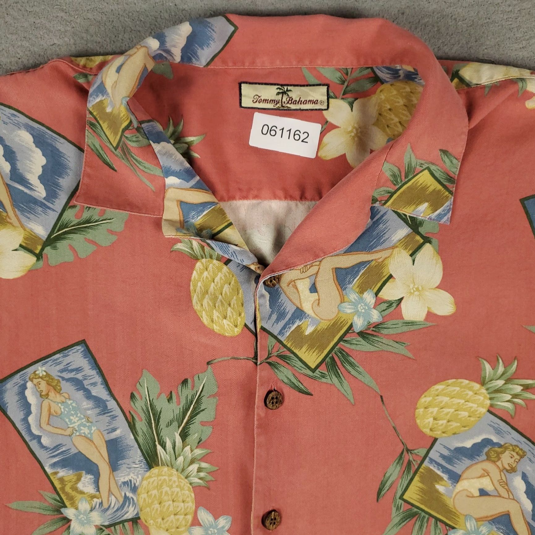 Tommy Bahama VINTAGE Tommy Bahama Shirt Mens XL Pink Silk Hawaiian Button-Up Short Sleeve Size US XL / EU 56 / 4 - 2 Thumbnail