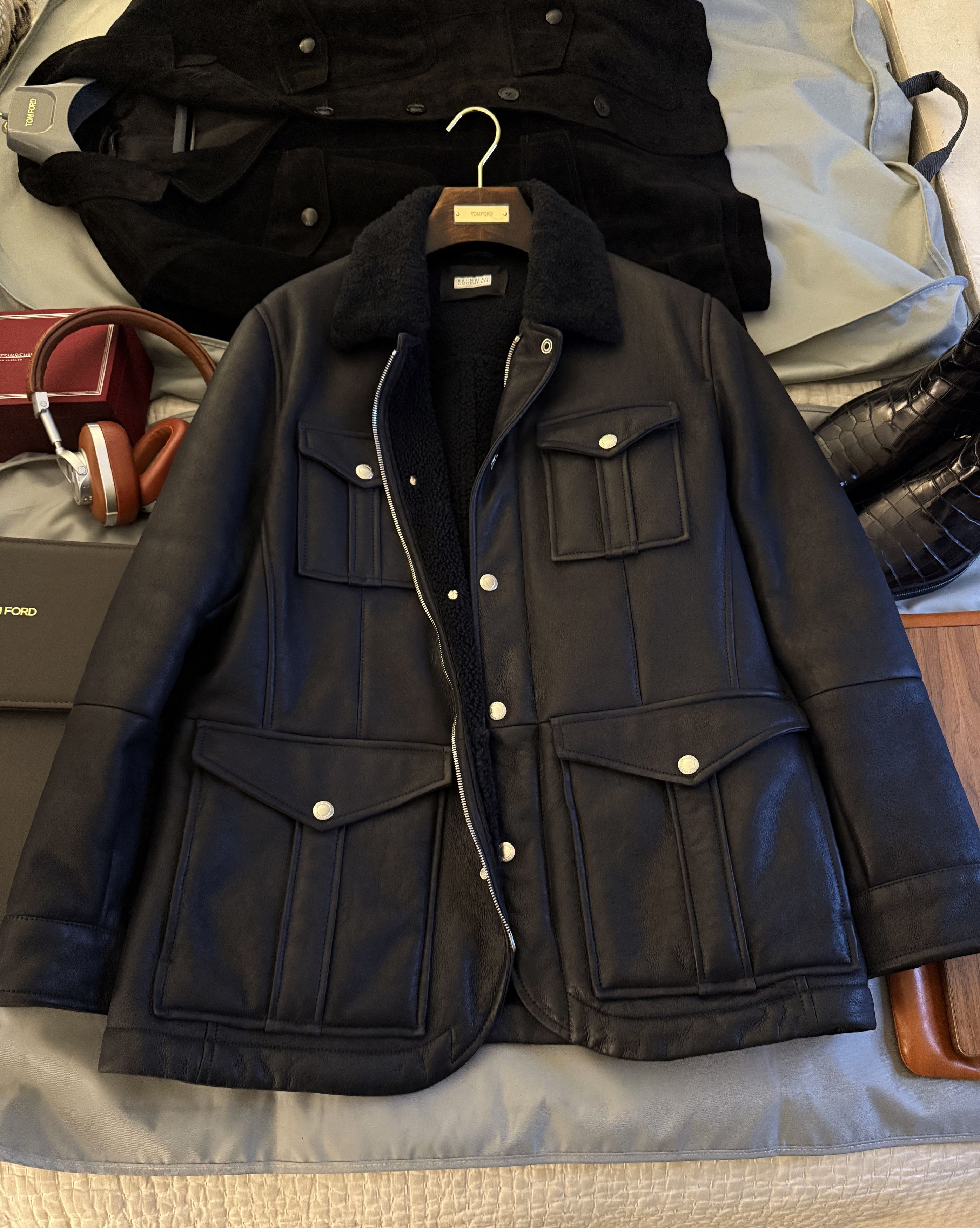 Brunello Cucinelli A Menswear Grail, Ultra-Rare $15,000 Full Shearling Jacket Size US M / EU 48-50 / 2 - 8 Thumbnail