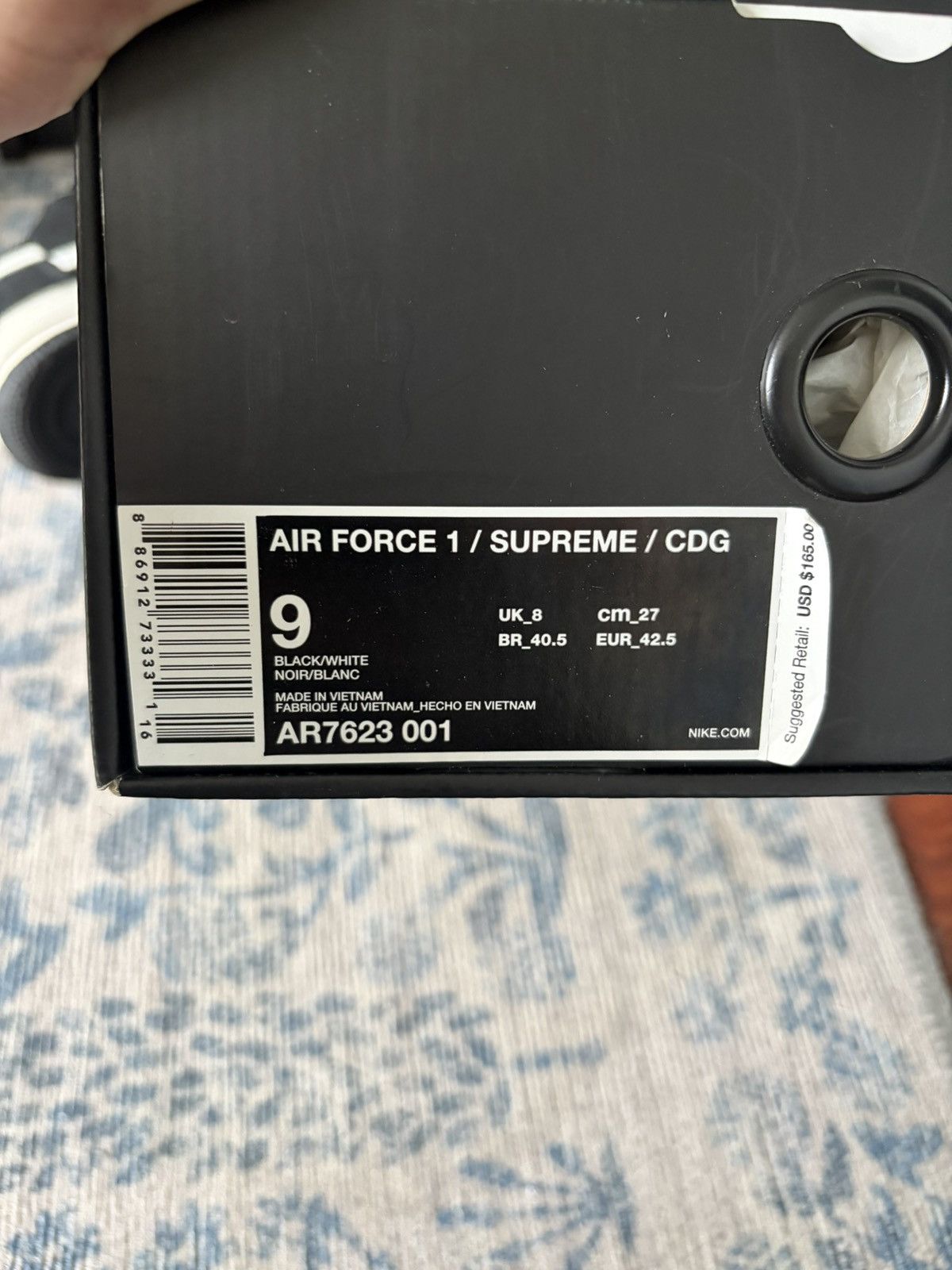 Comme des Garcons × Nike Nike Air Force 1 Low Supreme x Comme de Garçons Size US 9 / EU 42 - 8 Thumbnail