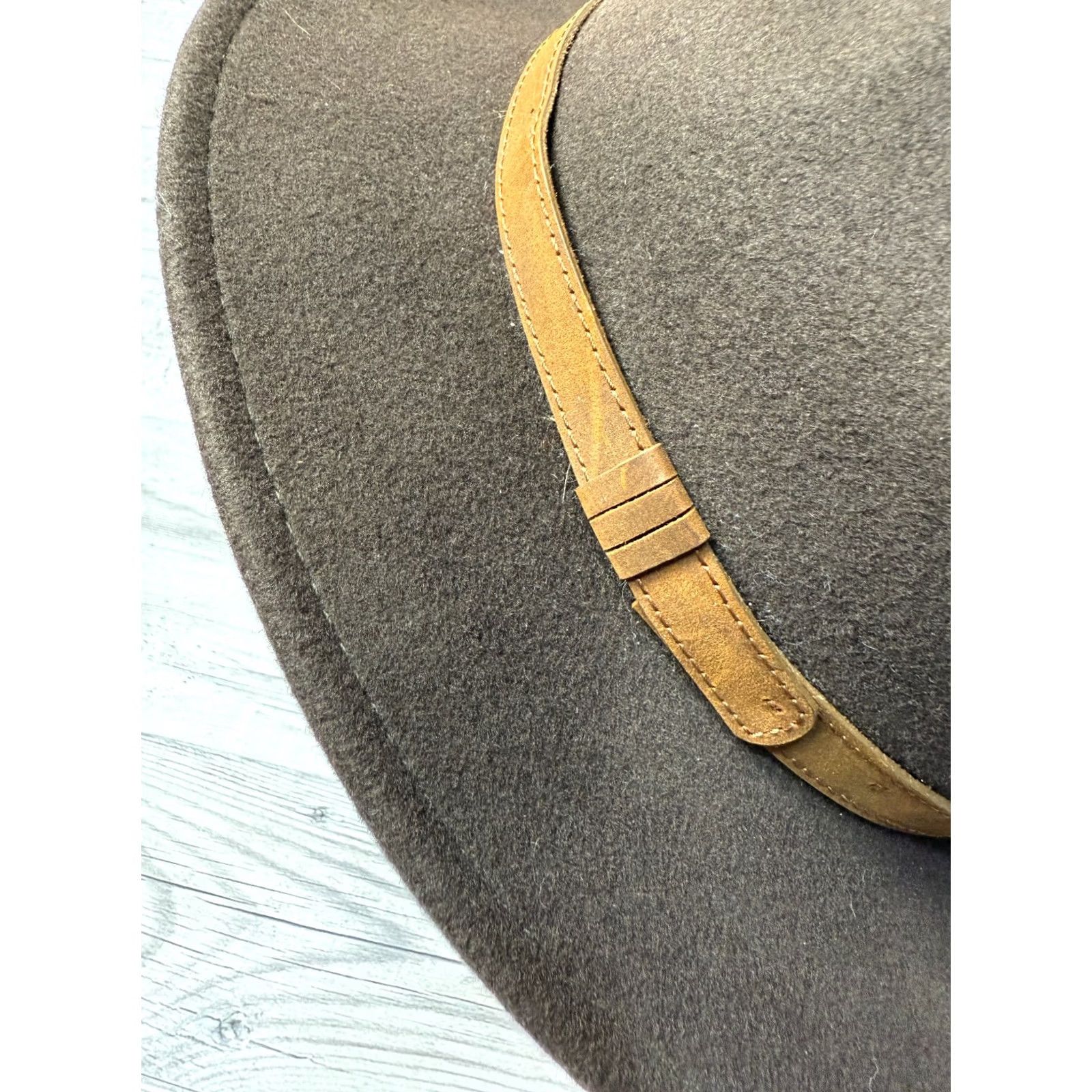 Vintage Alan Paine Country collection Ricufel Wool Brown Fedora Hat mens size S/54cm Size ONE SIZE - 4 Thumbnail