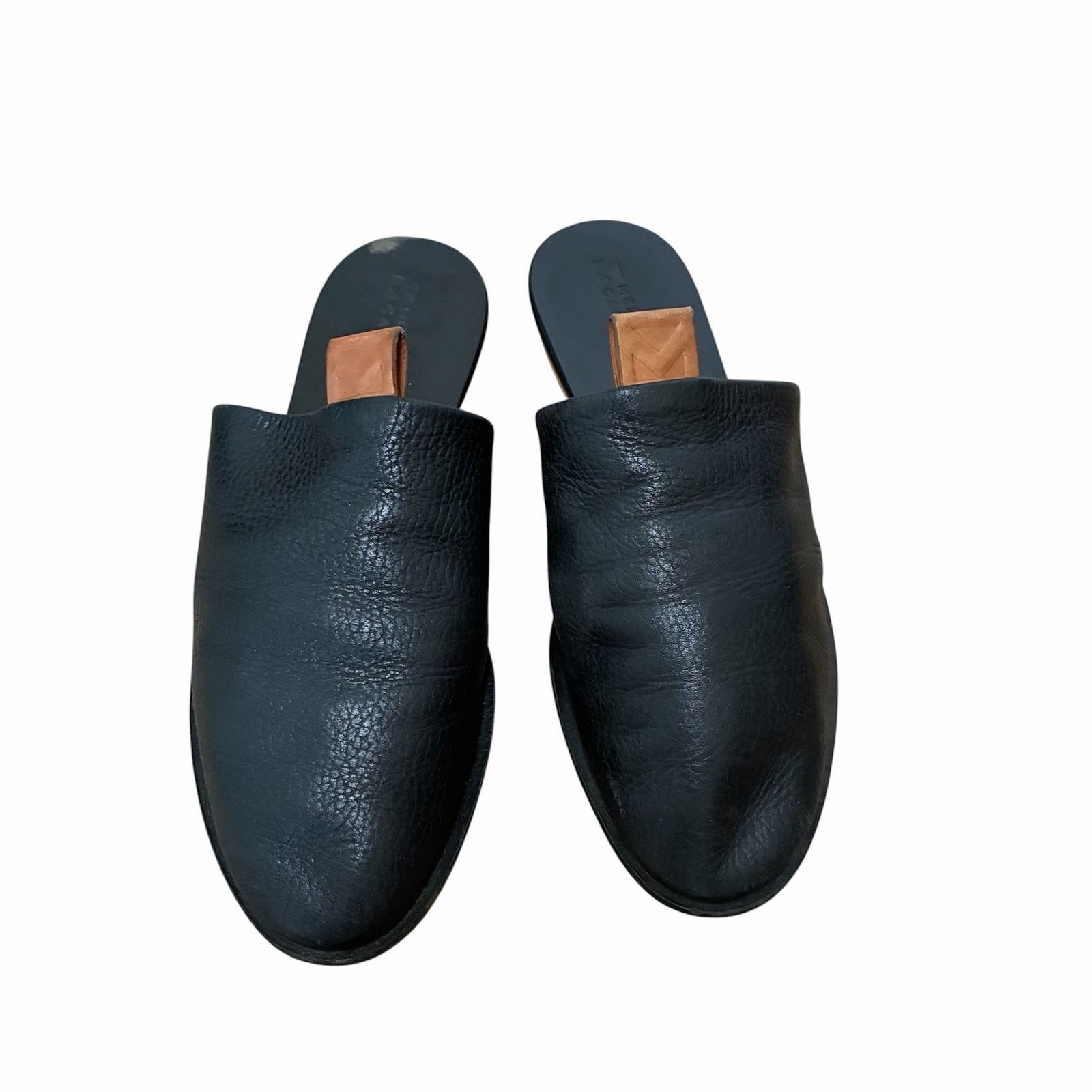 Other Mercedes Castillo Black Leather Teah Mules Sz 6.5 Size US 6.5 / IT 36.5 - 2 Thumbnail