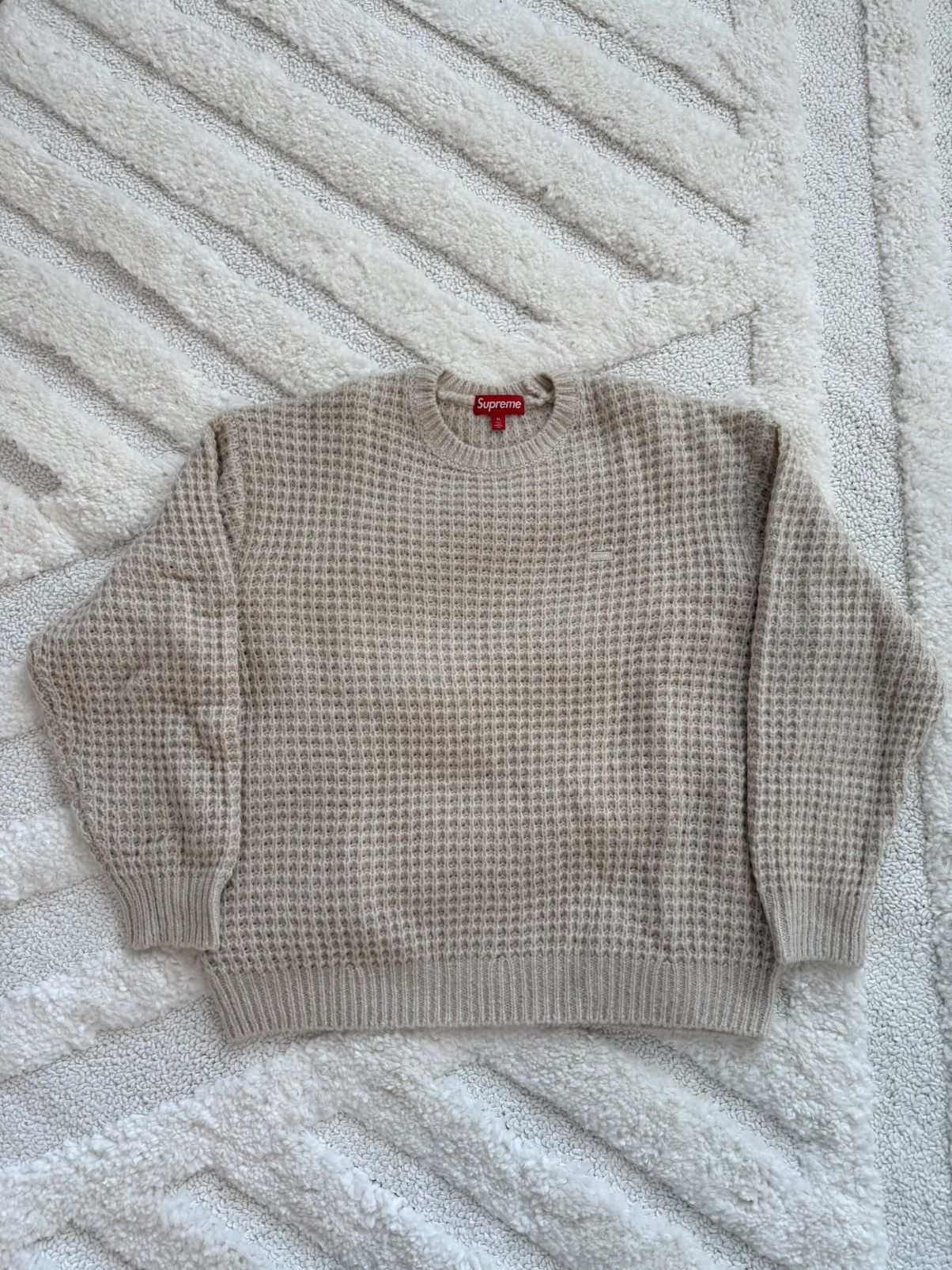 Supreme Small Box Waffle Sweater XL
