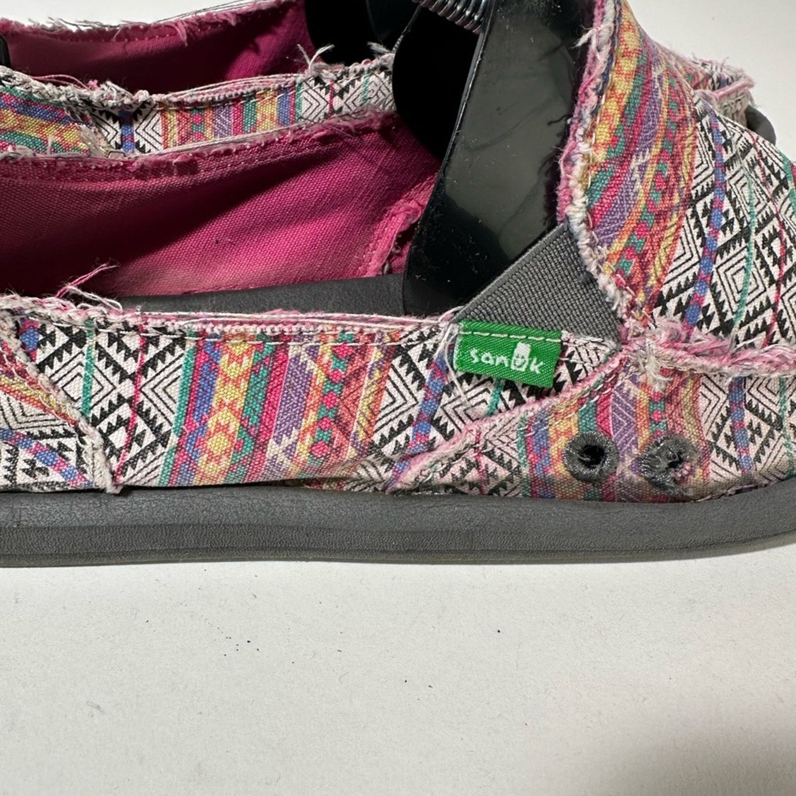 Sanuk Sanuk Donna Tribal Magenta Geometric Slip-On Shoes Size US 10 / EU 43 - 5 Thumbnail