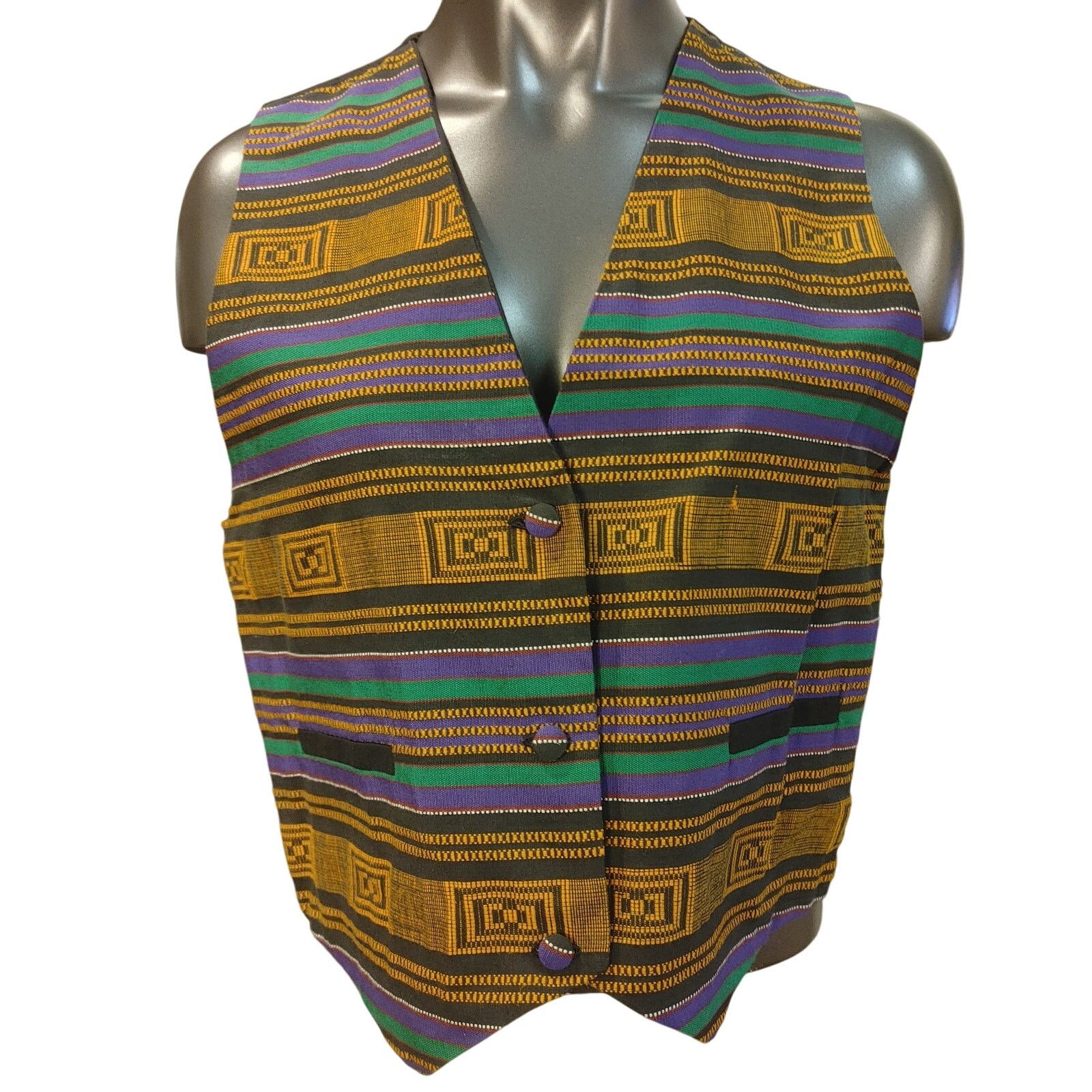 Other VTG Pier 1 Imports : Passports Men's LG Gold/Blue Vest Size US L / EU 52-54 / 3 - 1 Thumbnail