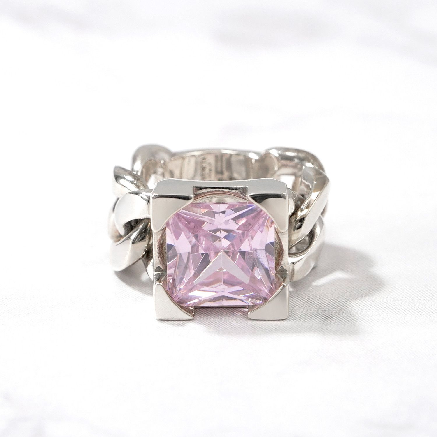 Bottega Veneta o1n1vont1124 Size: 19 / Ring in Silver/Pink Size ONE SIZE - 1 Thumbnail