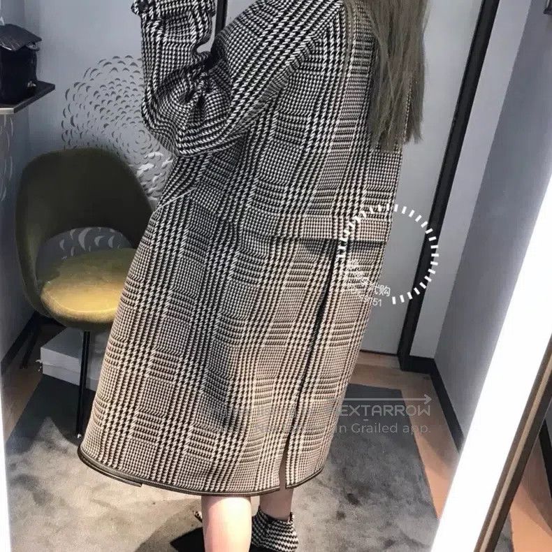 Balenciaga Balenciaga Woolen Plaid Overcoat Size XXS / US 00 / IT 34 - 9 Thumbnail