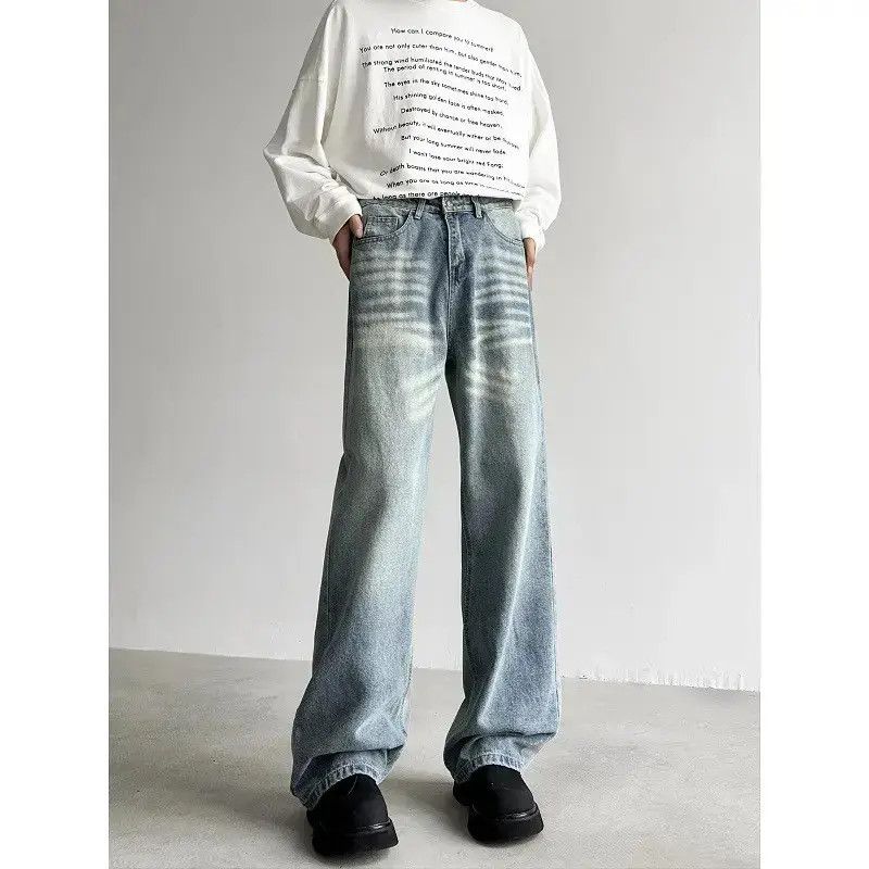Japanese Brand Retro straight leg wide leg slightly flared jeans Size US 32 / EU 48 - 2 Thumbnail