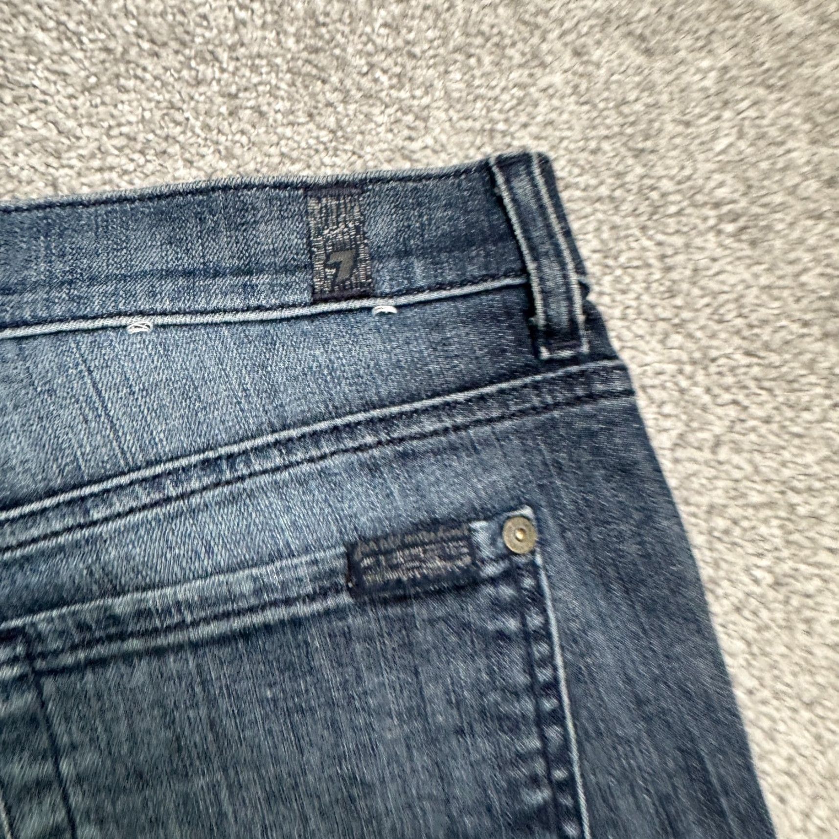 7 For All Mankind 7 For All Mankind Roxanne Straight Leg Ankle Denim Jeans Womens Blue 29 Mid Rise Jeans Size 29" - 6 Thumbnail