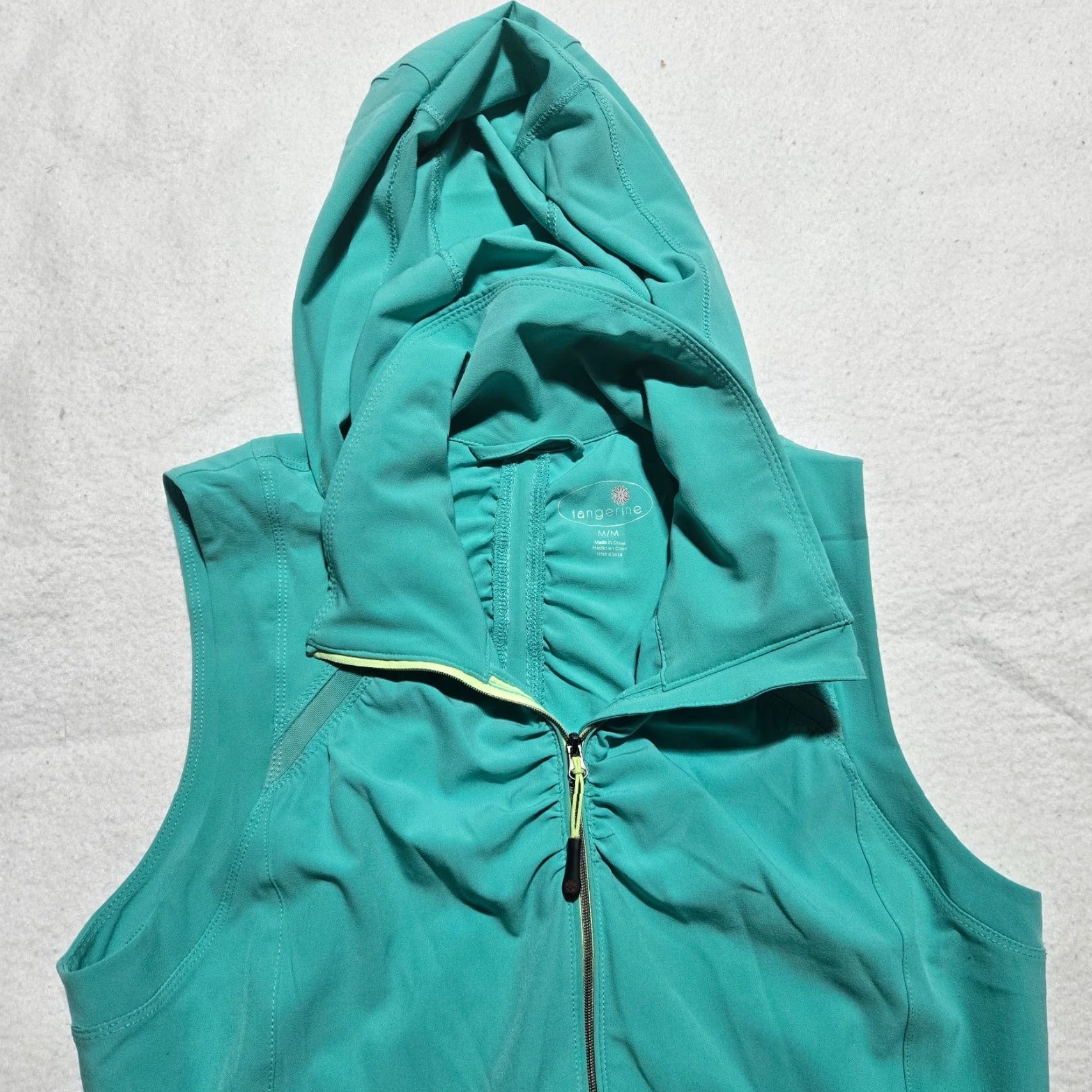 Vintage Tangerine Vest Women M Blue Sleeveless Hooded Zip Activewear Jacket/ Vest Blue Tangerine Women's M Sleeveless Hooded Zip Vest Jacket Size M / US 6-8 / IT 42-44 - 2 Thumbnail