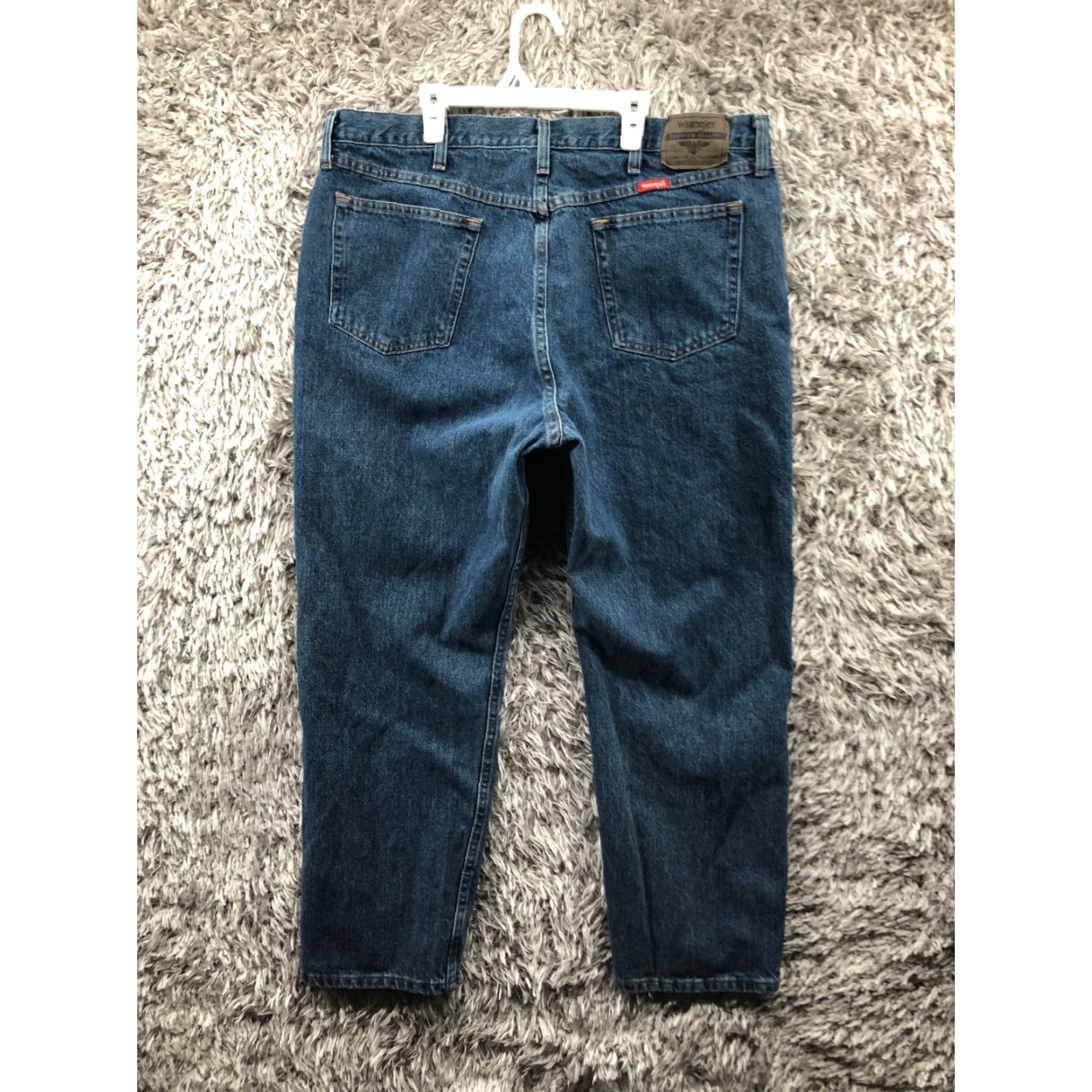 Wrangler Wrangler Jeans 40x30 Mens Mid Rise Straight Leg Dark Wash Blue Denim Straight Mens 40 Jeans Wrangler Size US 40 / EU 56 - 5 Thumbnail