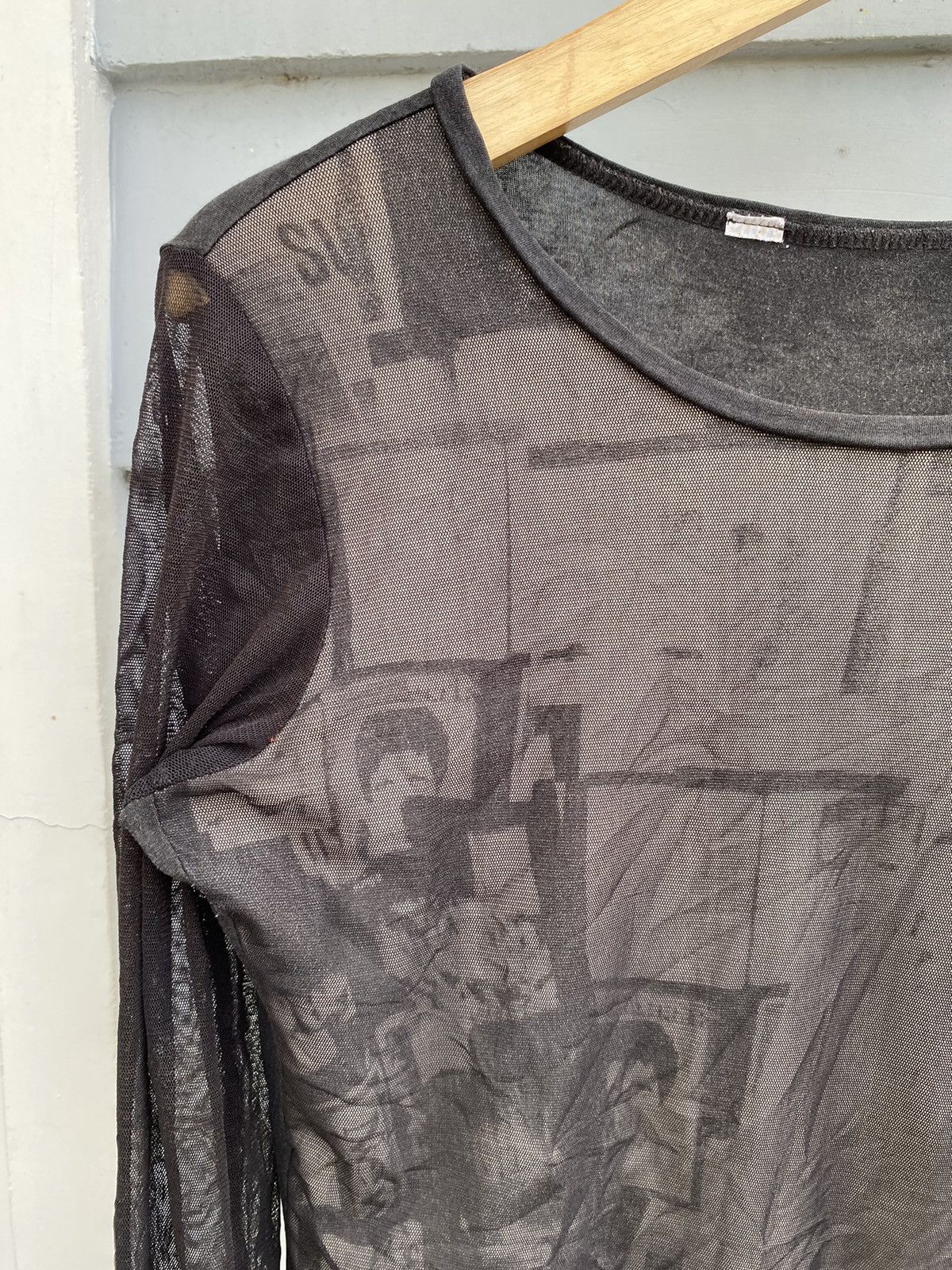 If Six Was Nine Twiggy Supermodel 1960 Portrait Mesh Top Size M / US 6-8 / IT 42-44 - 3 Thumbnail