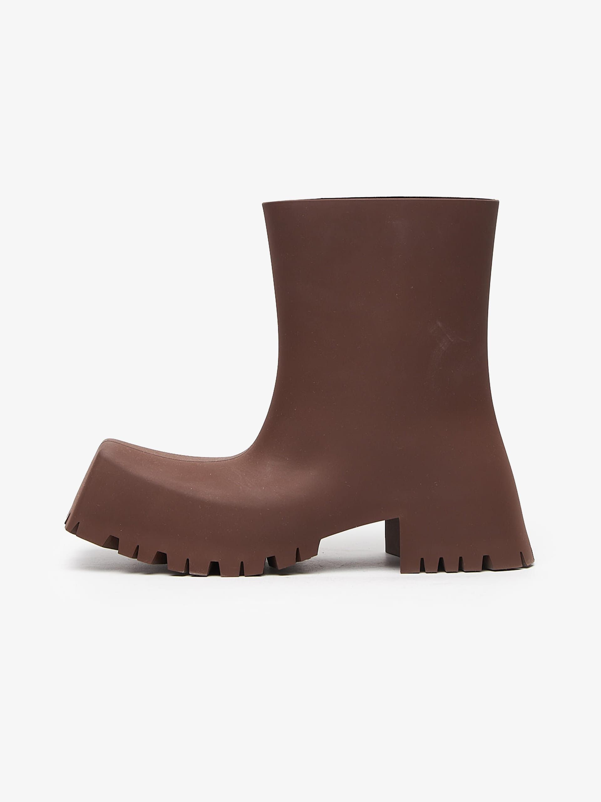 Balenciaga o1in1g0724 Trooper Rubber Boot in Brown Size US 9 / EU 42 - 1 Thumbnail