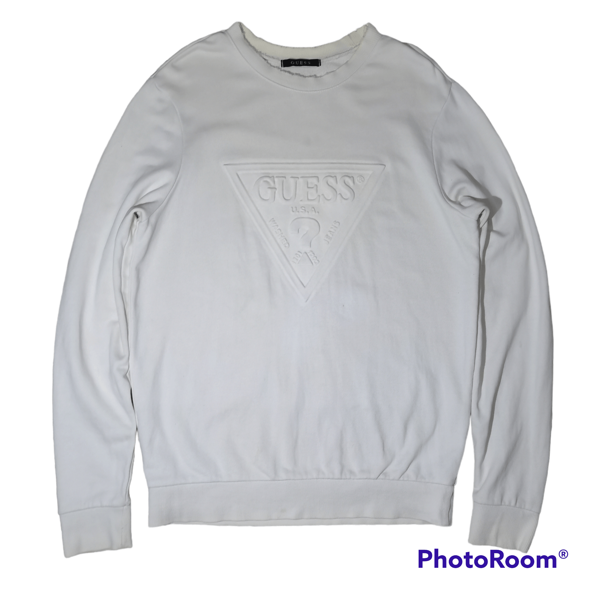 Guess × Vintage Vintage GUESS Longsleeve Sweatshirt Size US S / EU 44-46 / 1 - 1 Thumbnail