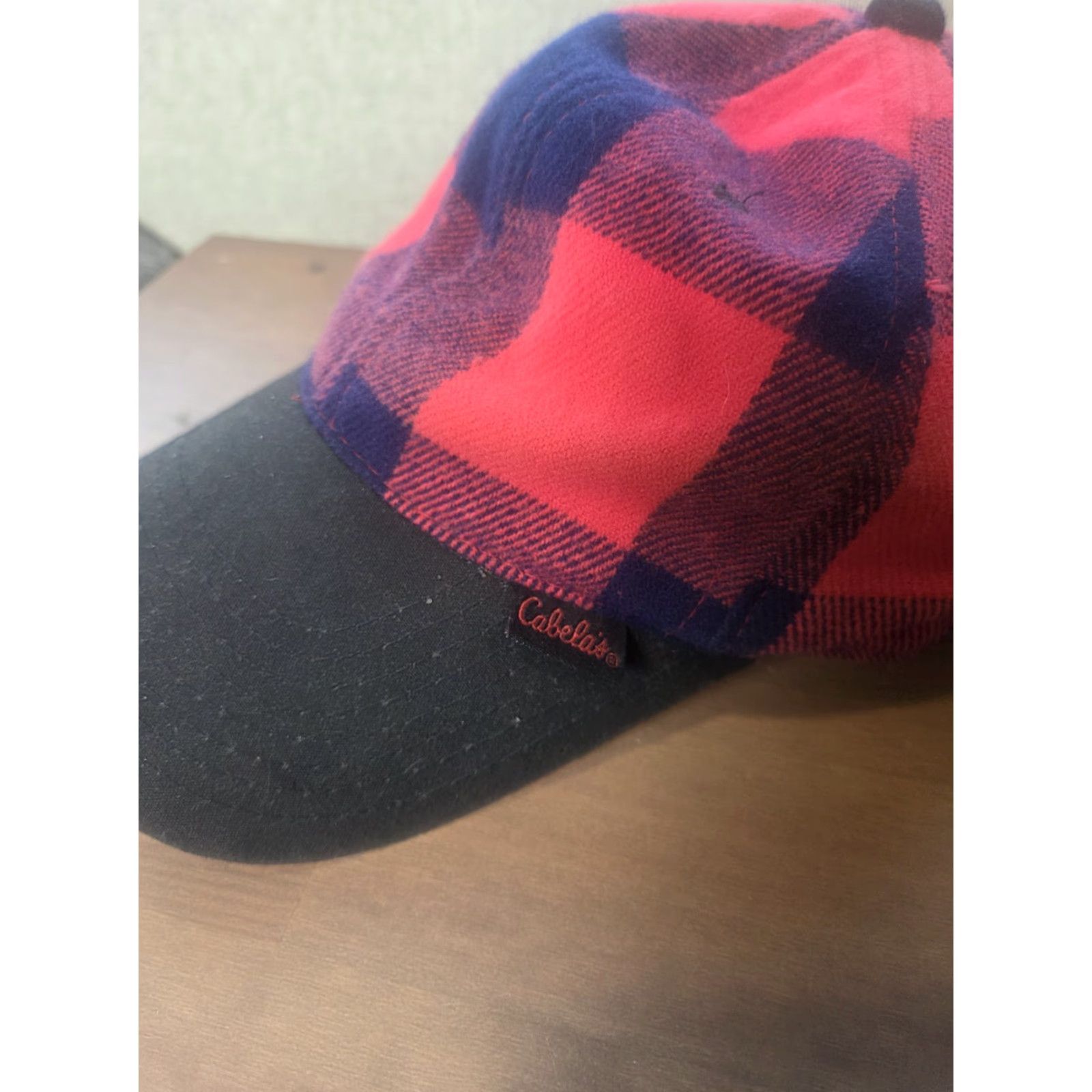 Vintage Cabela's Hat Mens One Size Red Black Buffalo Plaid Outdoor Hat Snapback Adjustable Strapback Modern Plaid Outdoor Mens Size ONE SIZE - 3 Thumbnail