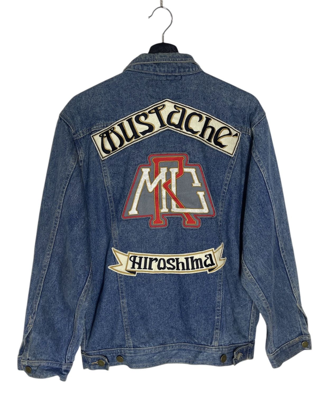 Japanese Brand VINTAGE DENIM MOTORCYCLE GANG JACKET Size US M / EU 48-50 / 2 - 1 Thumbnail