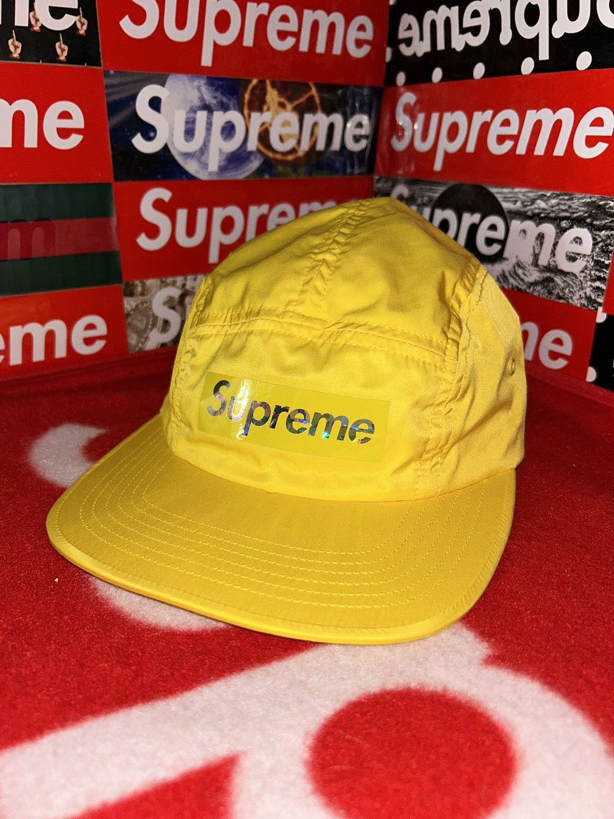 Supreme Supreme Holographic Camp Cap Yellow SS19 release NEW Size ONE SIZE - 2 Thumbnail