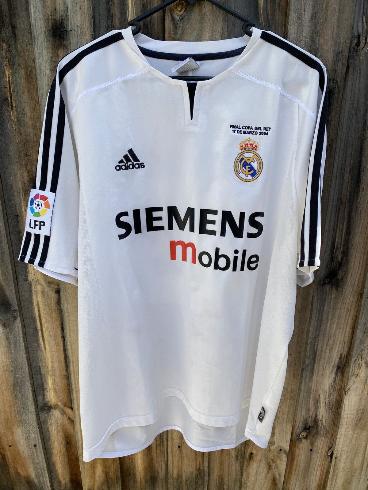 Adidas Adidas Real Madrid Home Jersey 2004 Copa Del Rey Final Large Size US L / EU 52-54 / 3 - 1 Thumbnail