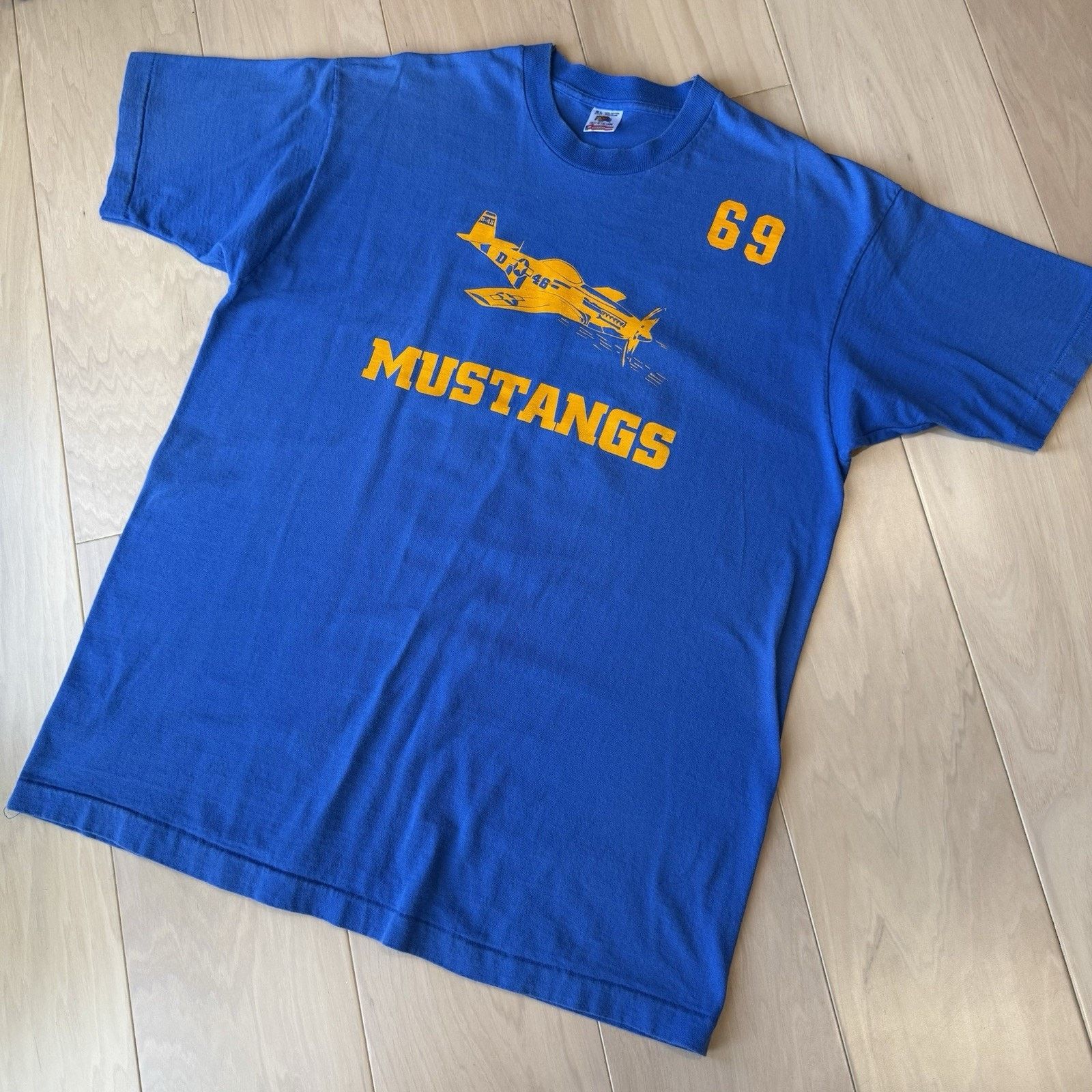 Vintage Vintage P51 Mustang Shirt XL Blue 90s Military Fighter Jet Size US XL / EU 56 / 4 - 7 Thumbnail