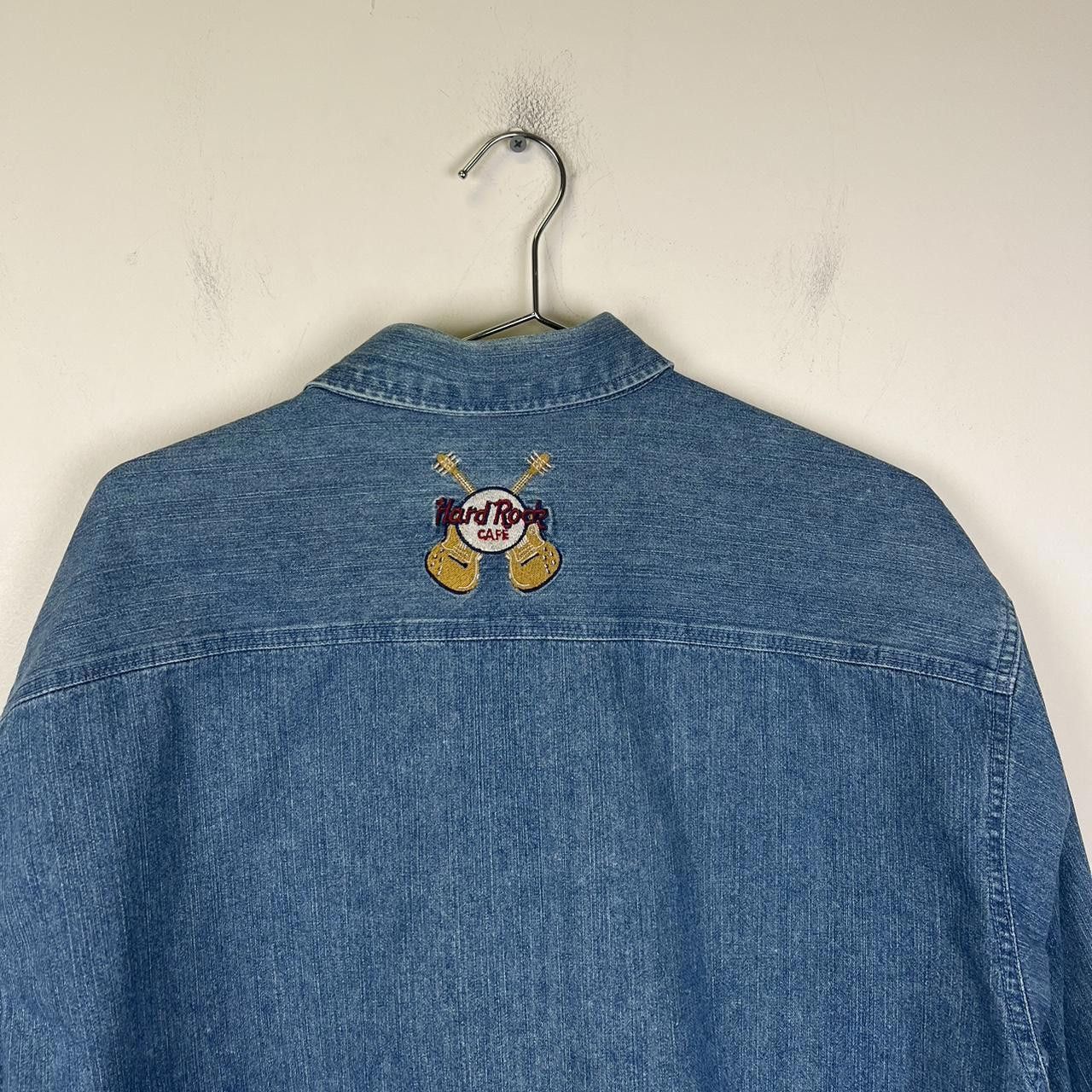 Hard Rock Cafe Vintage Hard Rock Cafe Vintage Denim Shirt 90s Size US XL / EU 56 / 4 - 3 Thumbnail