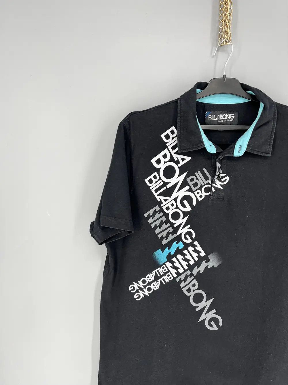 Billabong × Vintage Vintage Billabong Big Logo Surf Style Polo Tee Size US XL / EU 56 / 4 - 4 Thumbnail